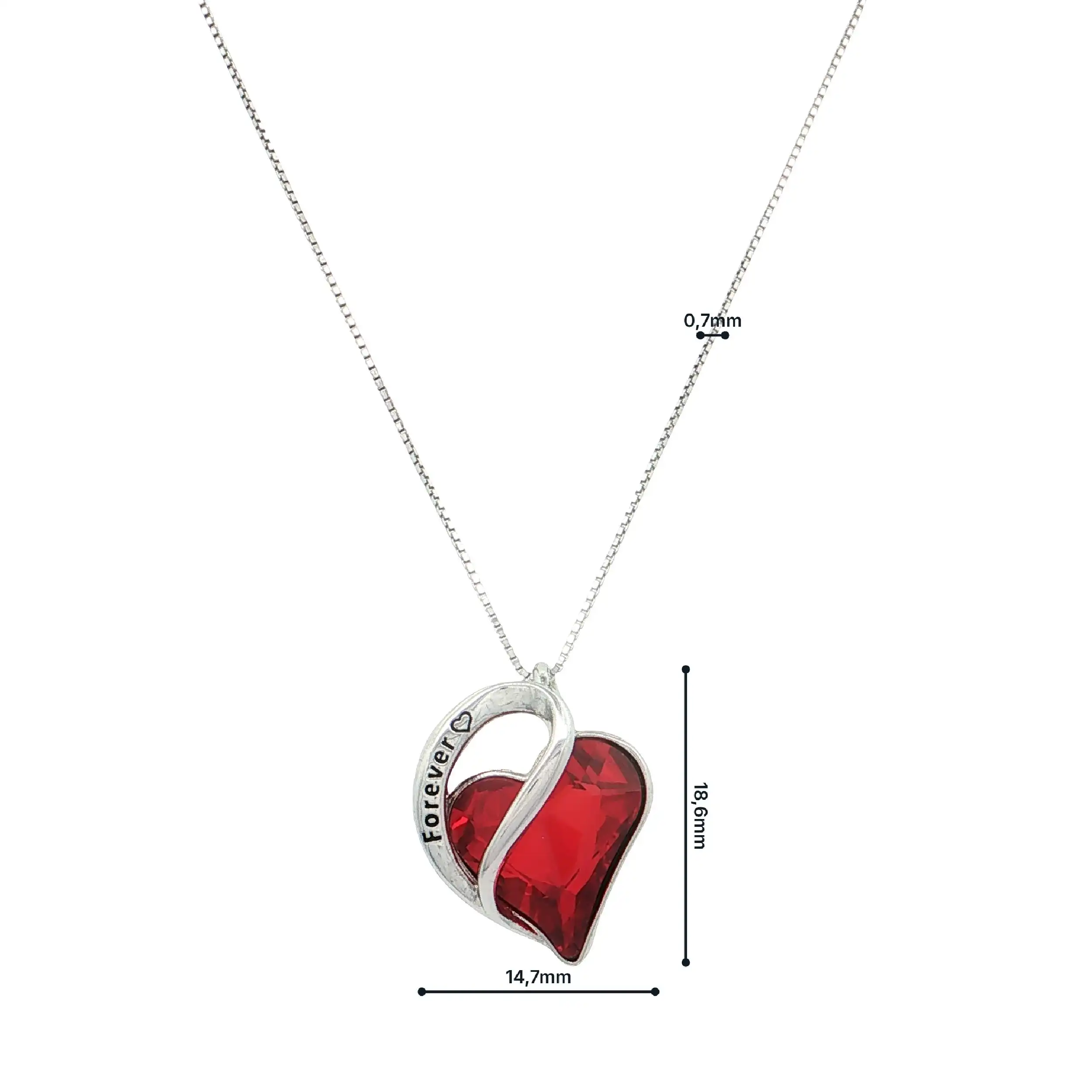 Kette Silber mit Herzanhänger "Forever"