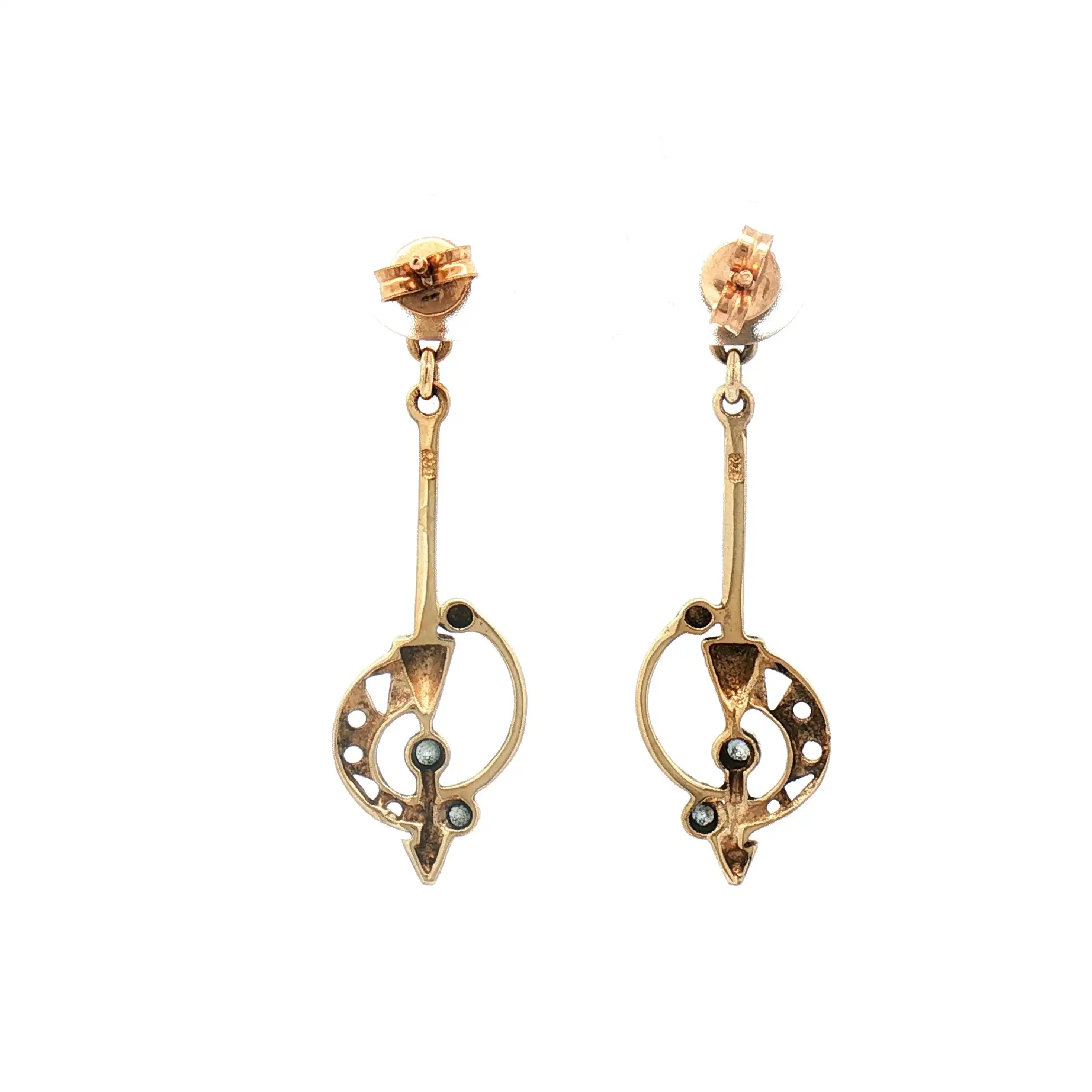 Ohrhänger Gelbgold mit Zirkonia Ohrhänger Gelbgold mit Zirkonia