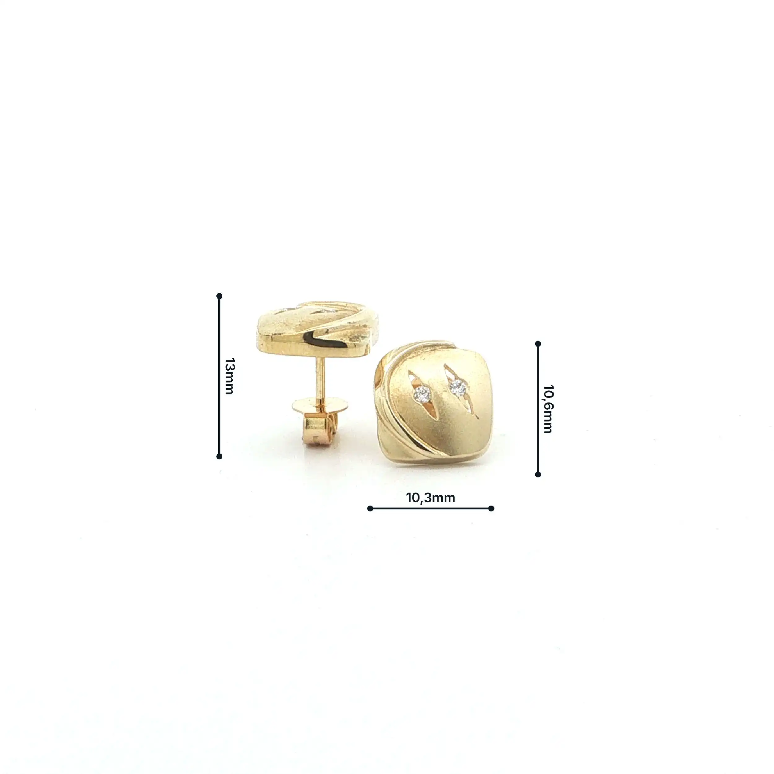 Ohrstecker Gelbgold mit Zirkonia Ohrstecker Gelbgold mit Zirkonia