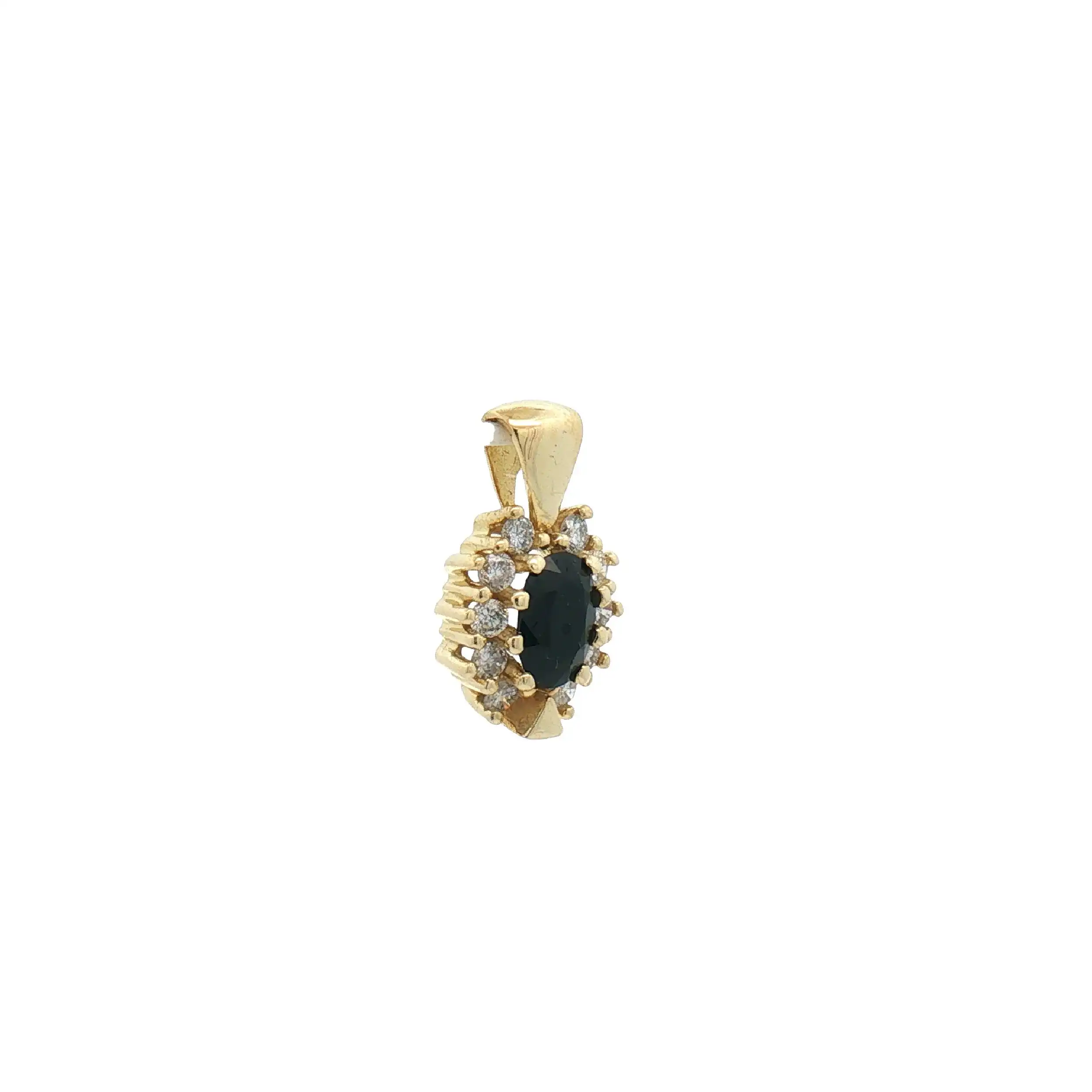 Anhänger Gelbgold mit Brillanten und Saphir Anhänger Gelbgold mit Brillanten und Saphir