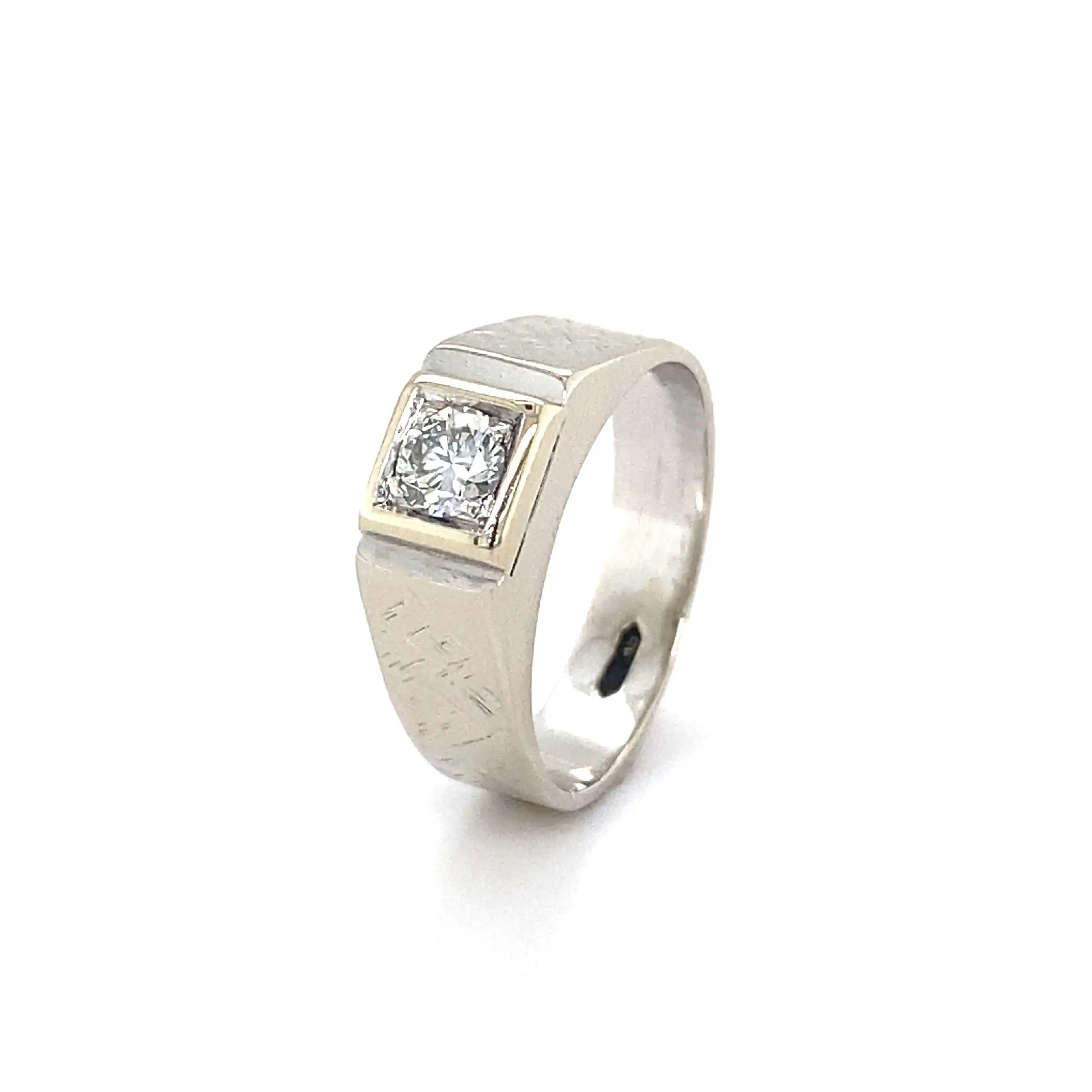 Ring Weißgold mit Brillant Ring Weißgold mit Brillant