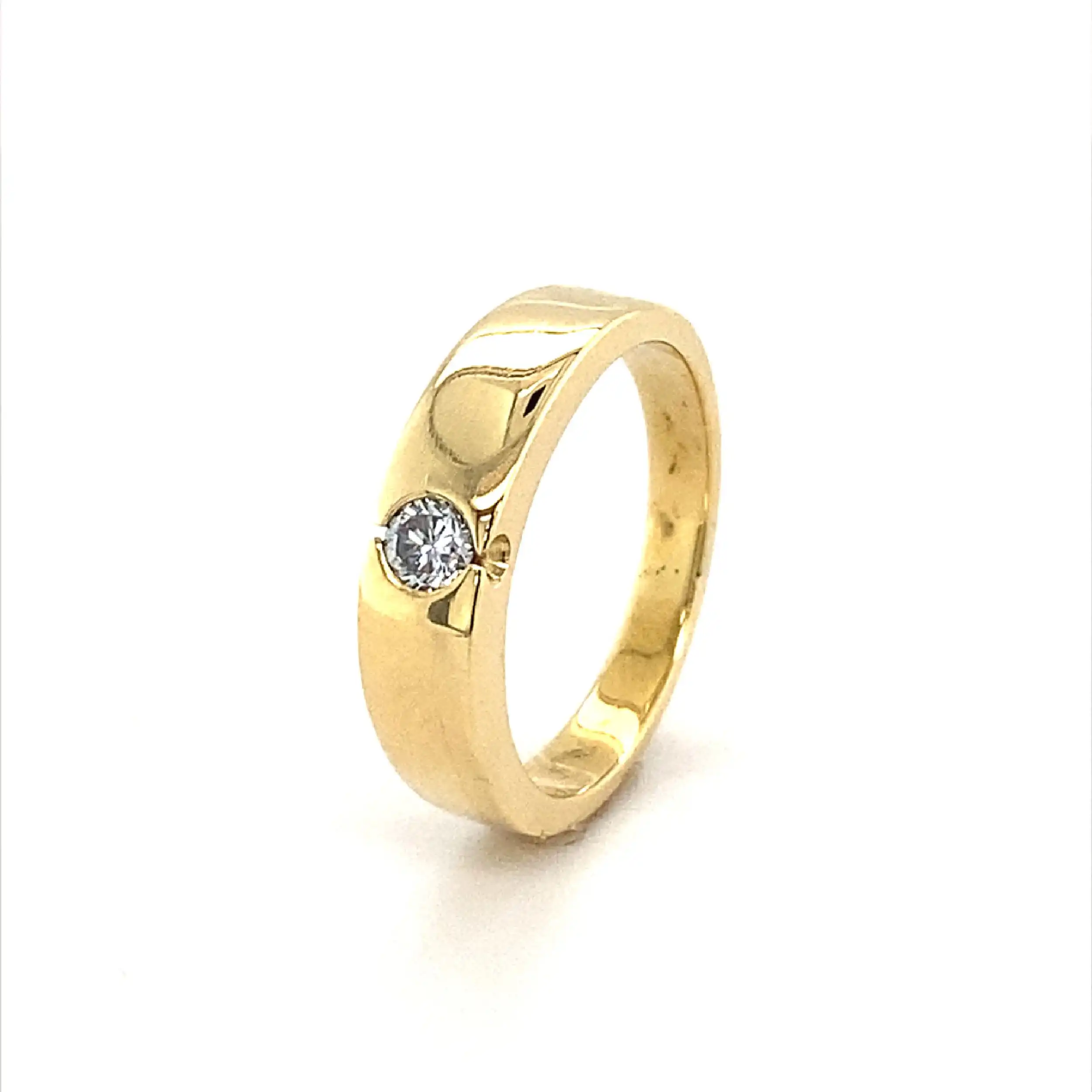 Ring Gelbgold mit Brillant Ring Gelbgold mit Brillant