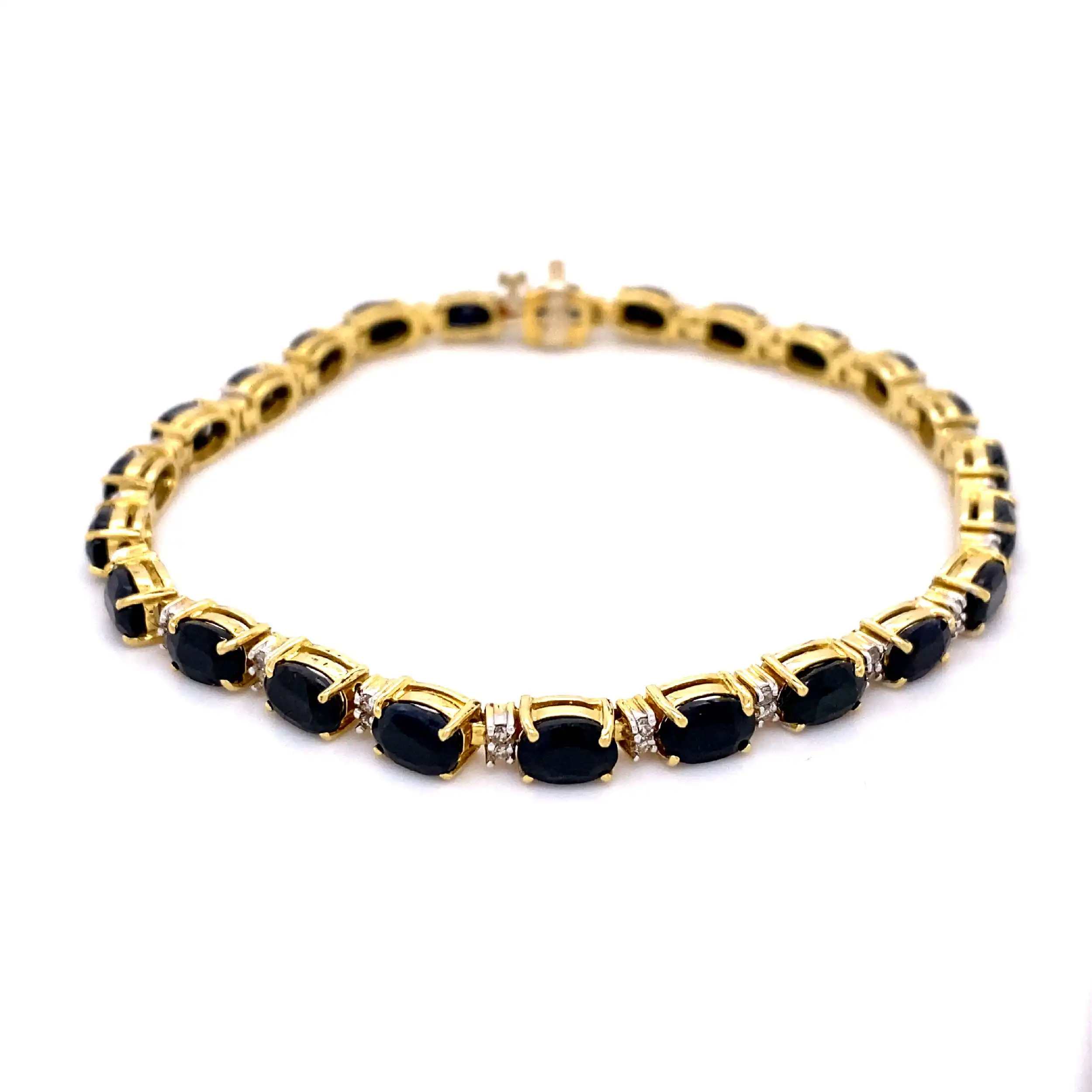 Armband Gelbgold mit Saphiren, Brillanten und EPL Expertise Armband Gelbgold mit Saphiren, Brillanten und EPL Expertise