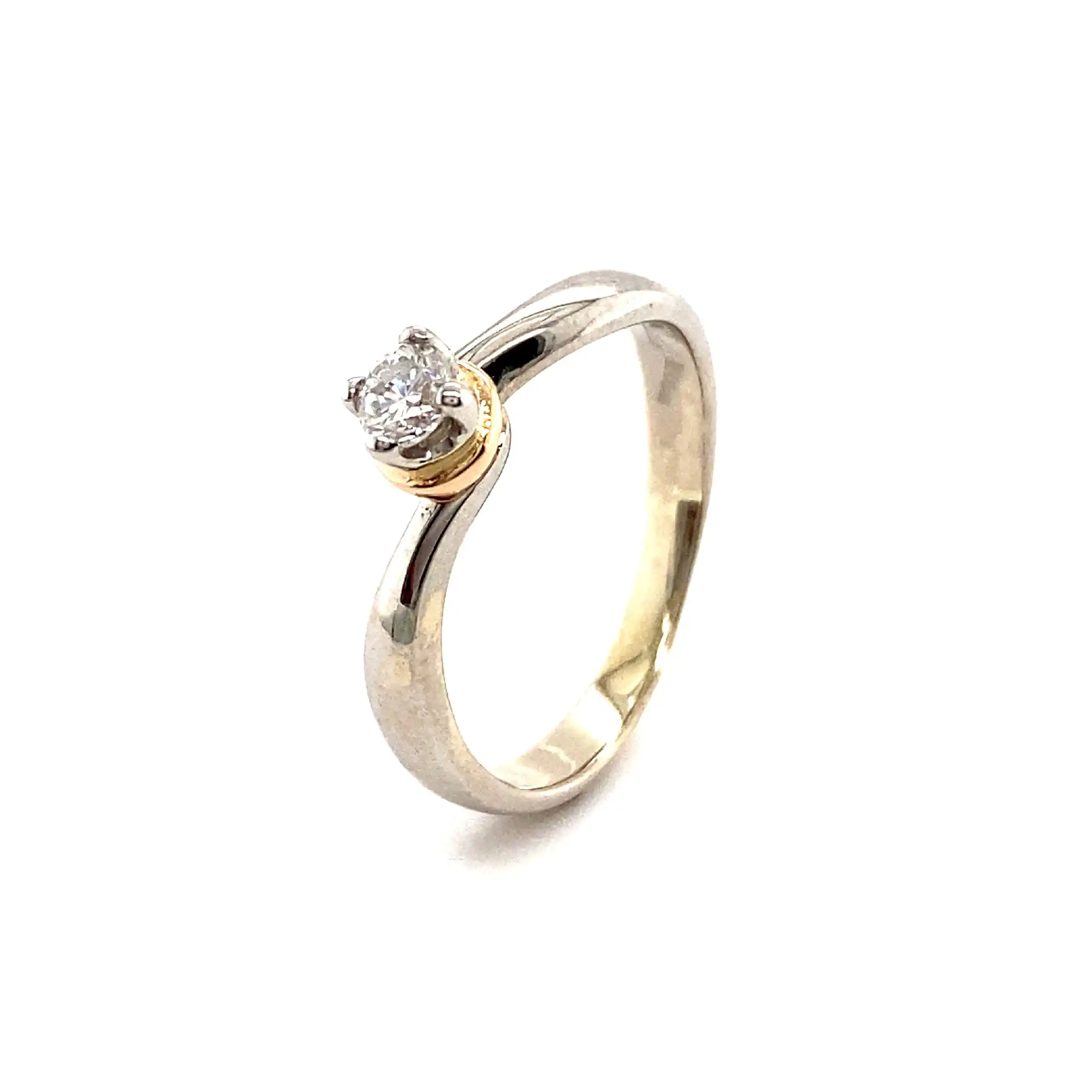 Ring Bicolor mit Brillant Ring Bicolor mit Brillant