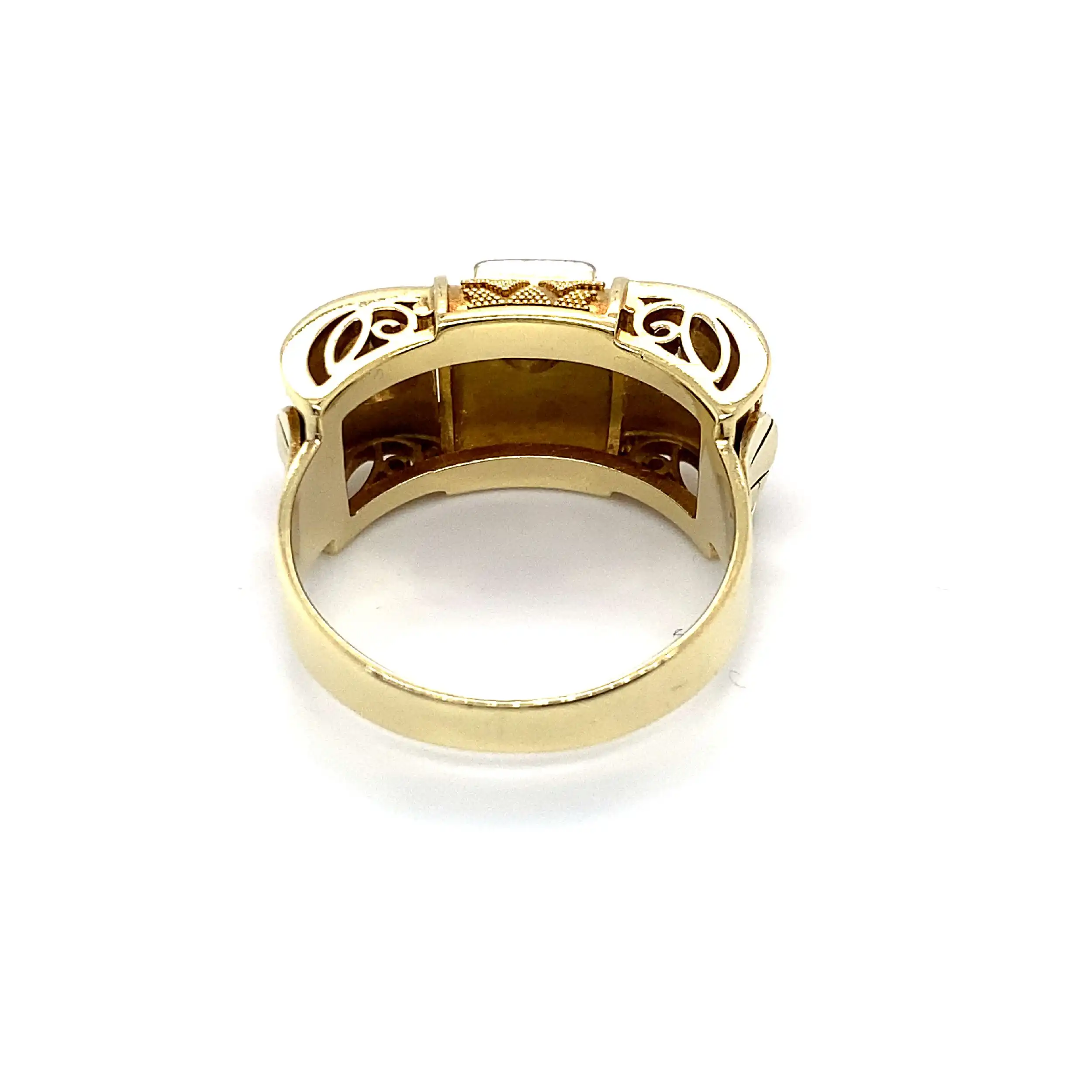 Ring Bicolor mit 3 Brillanten Ring Bicolor mit 3 Brillanten