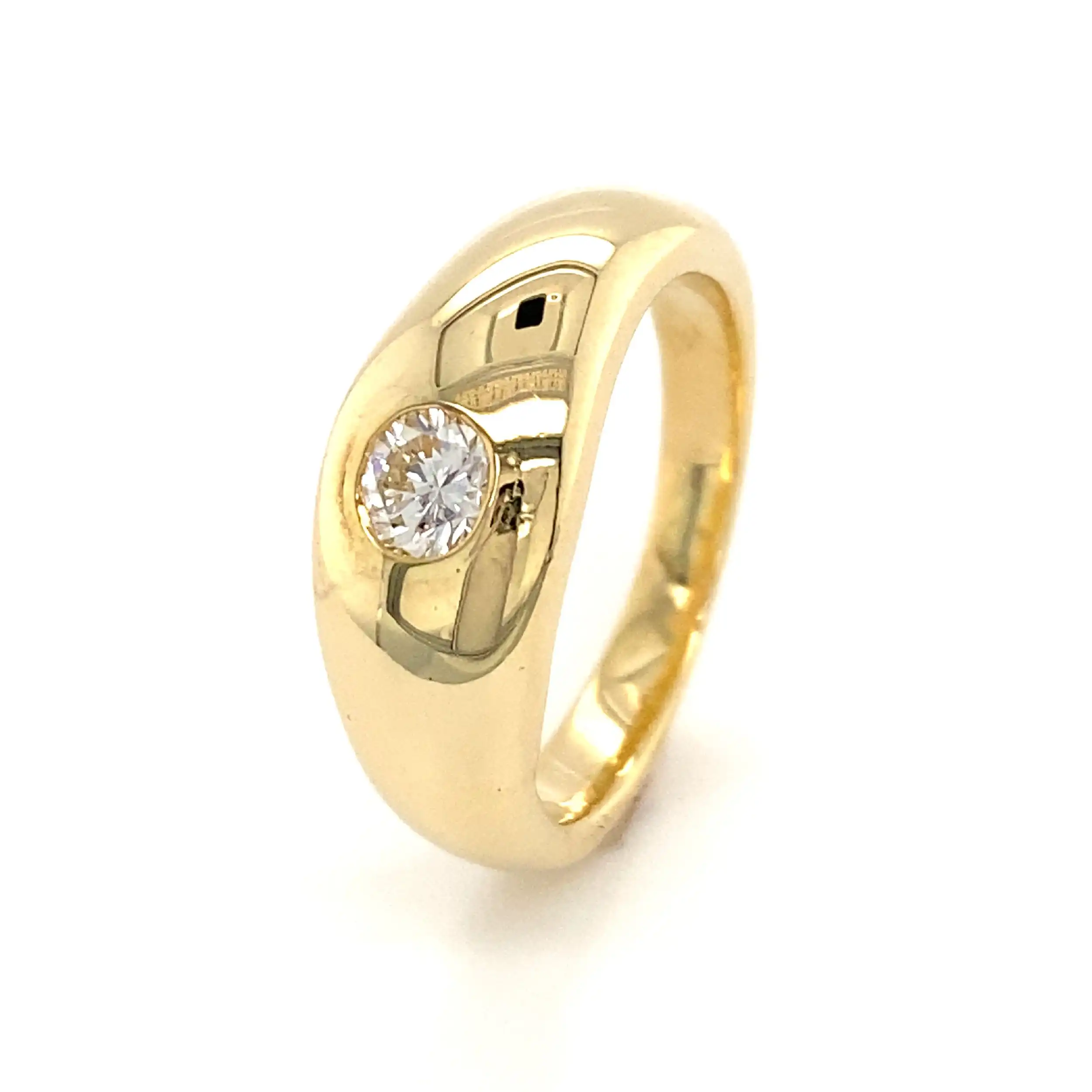 Solitärring Gelbgold mit Brillant Solitärring Gelbgold mit Brillant