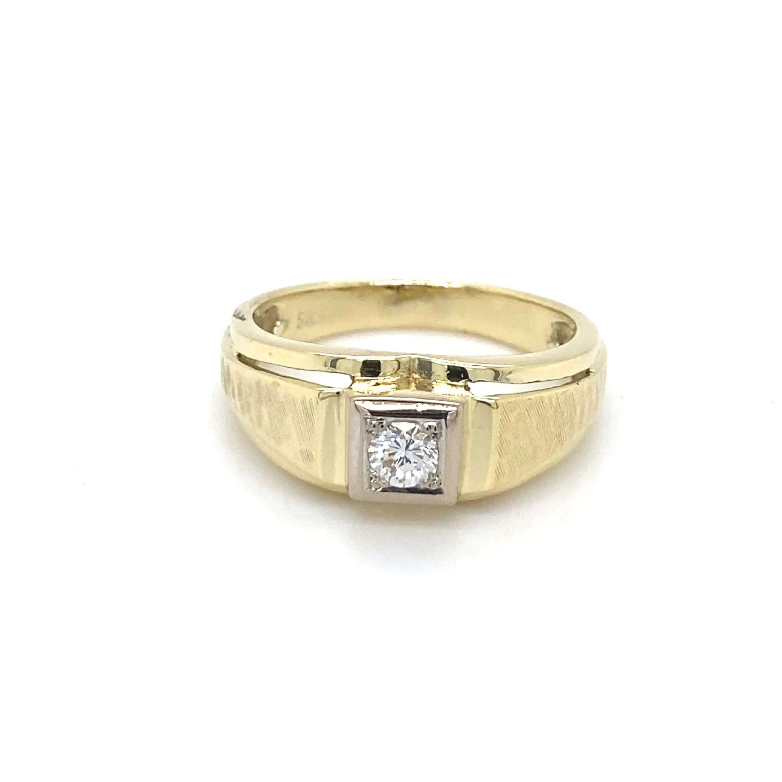 Herrenring Bicolor mit Brillant Herrenring Bicolor mit Brillant