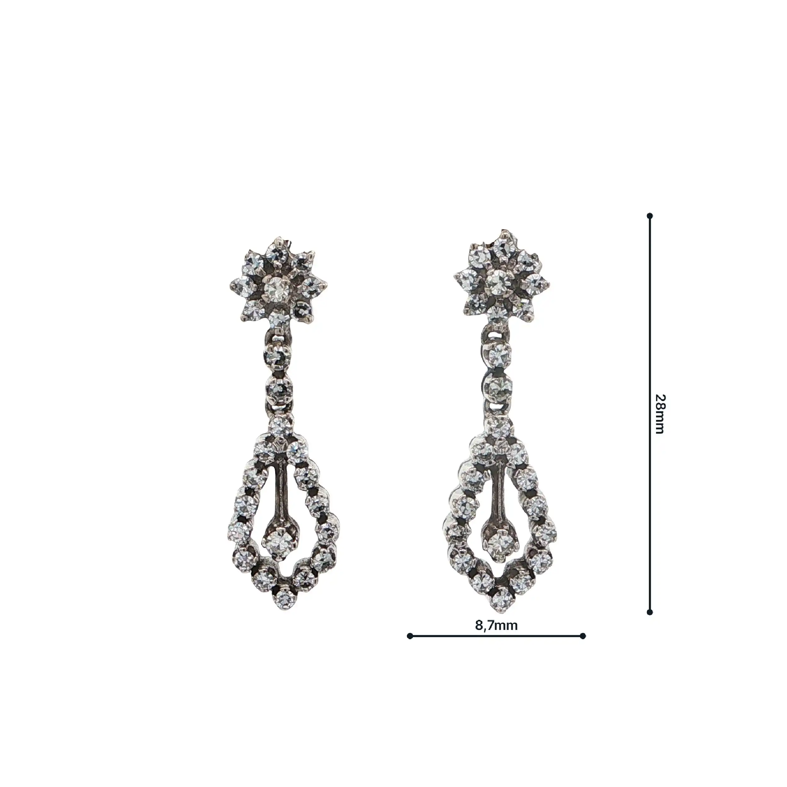 Ohrstecker Weißgold mit Diamanten