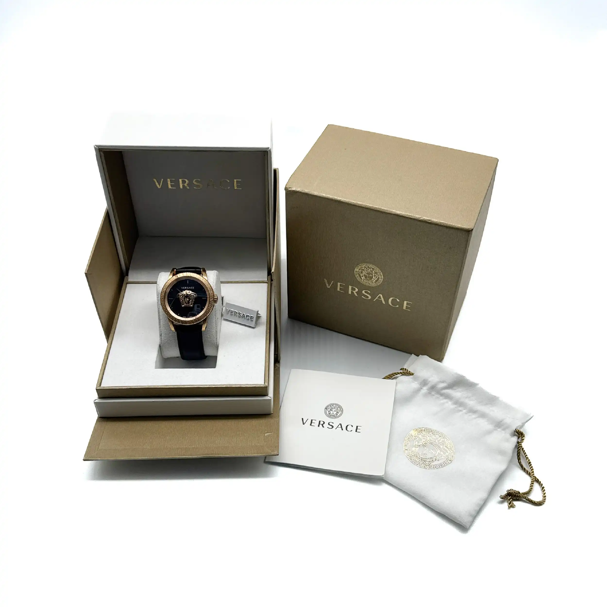 Herrenuhr Versace 43mm vergoldet verd01420 mit Box und Papieren
