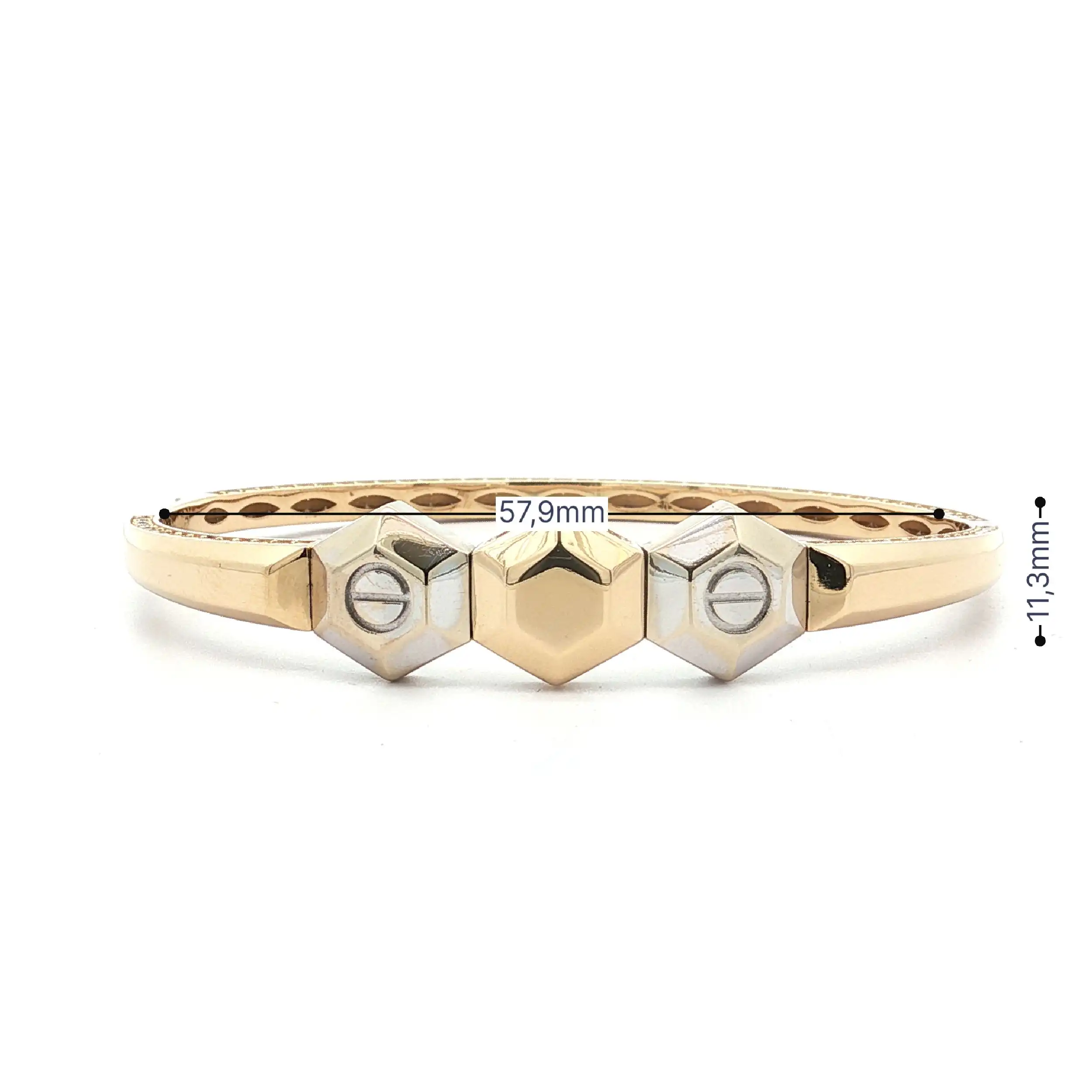 Armreif Bicolor mit Zirkonia
