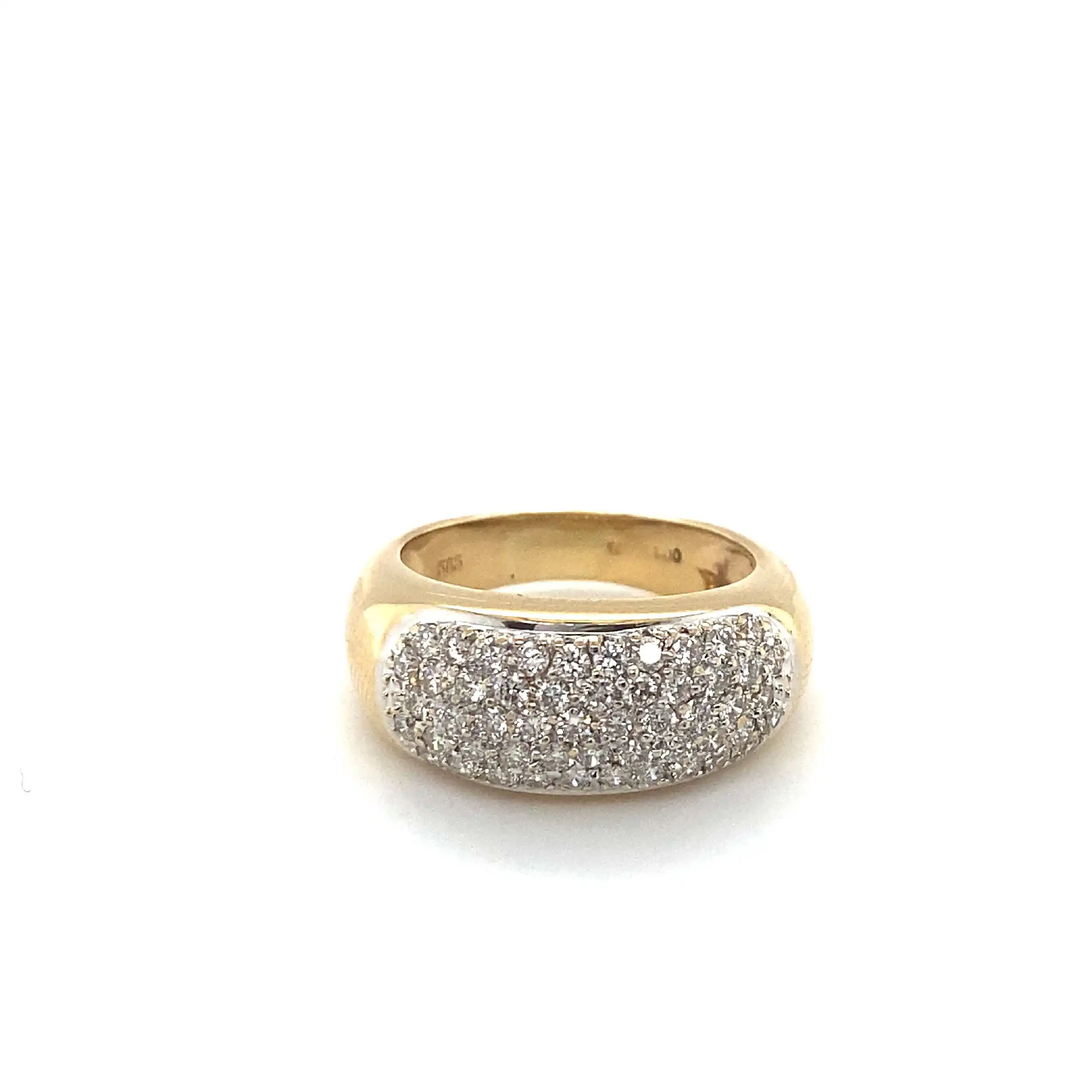 Ring Gelbgold mit Brillanten - graviert mit 1,00ct. Ring Gelbgold mit Brillanten - graviert mit 1,00ct.