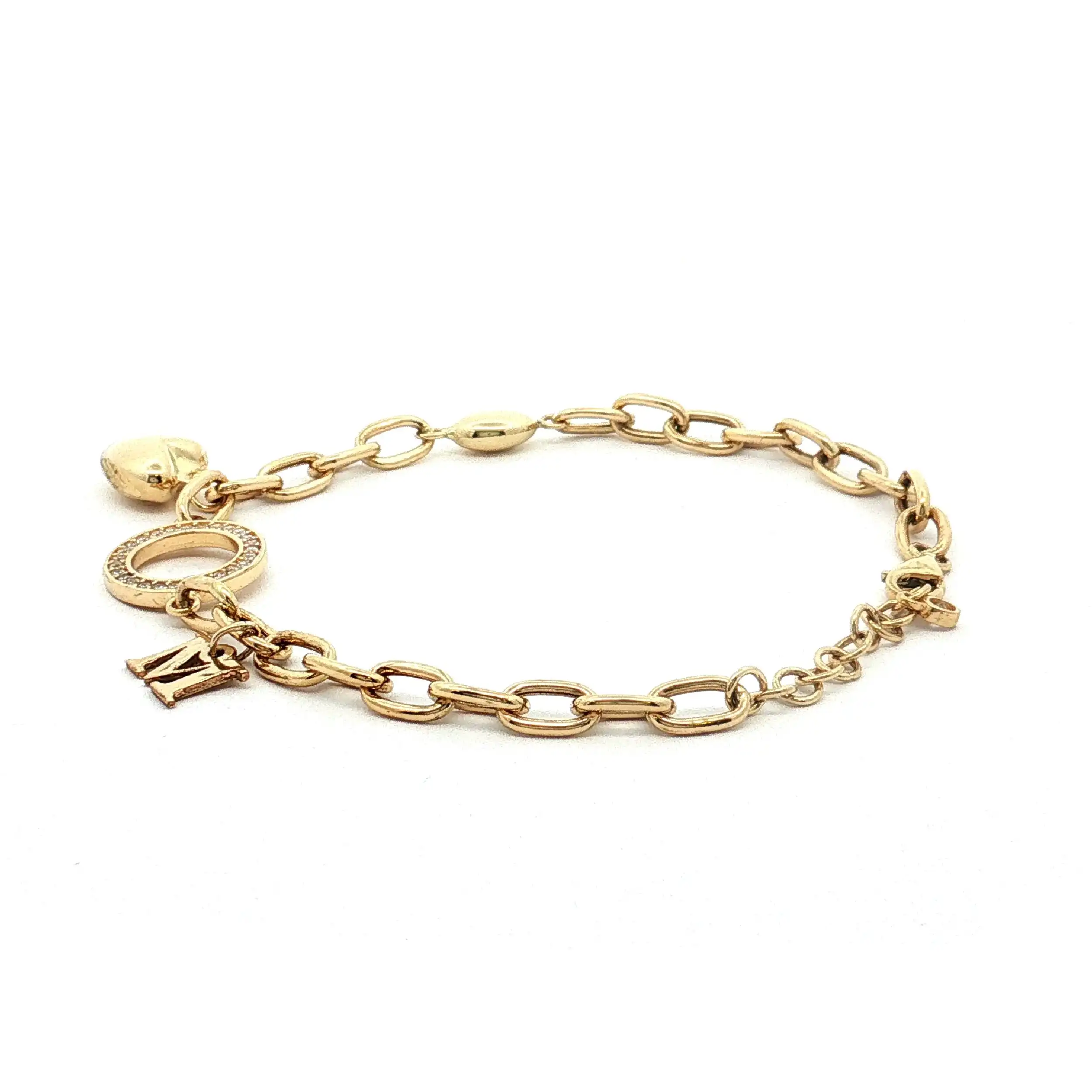 Bettelarmband Gelbgold mit Zirkonia Bettelarmband Gelbgold mit Zirkonia