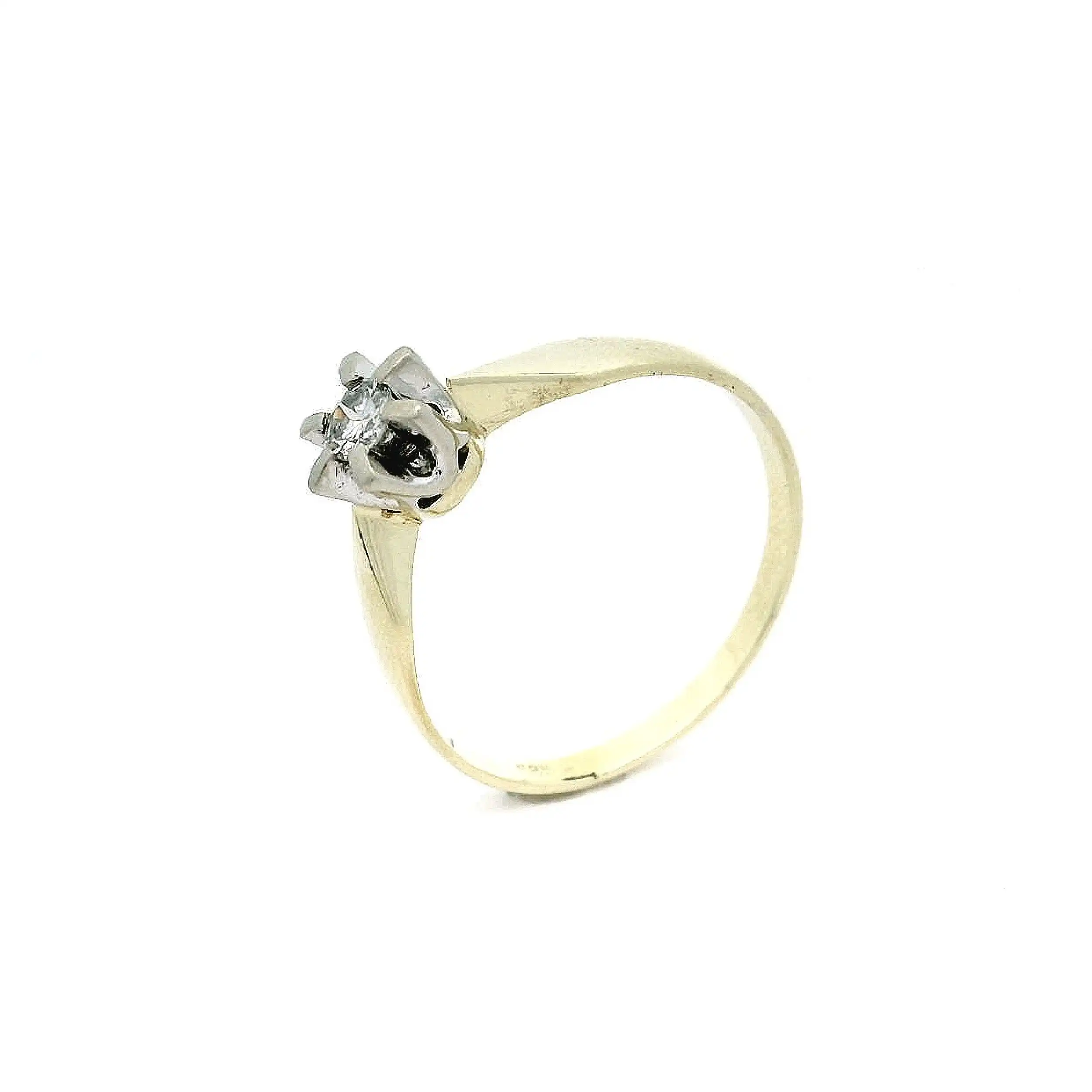 Ring Bicolor mit Brillant Solitär Ring Bicolor mit Brillant Solitär