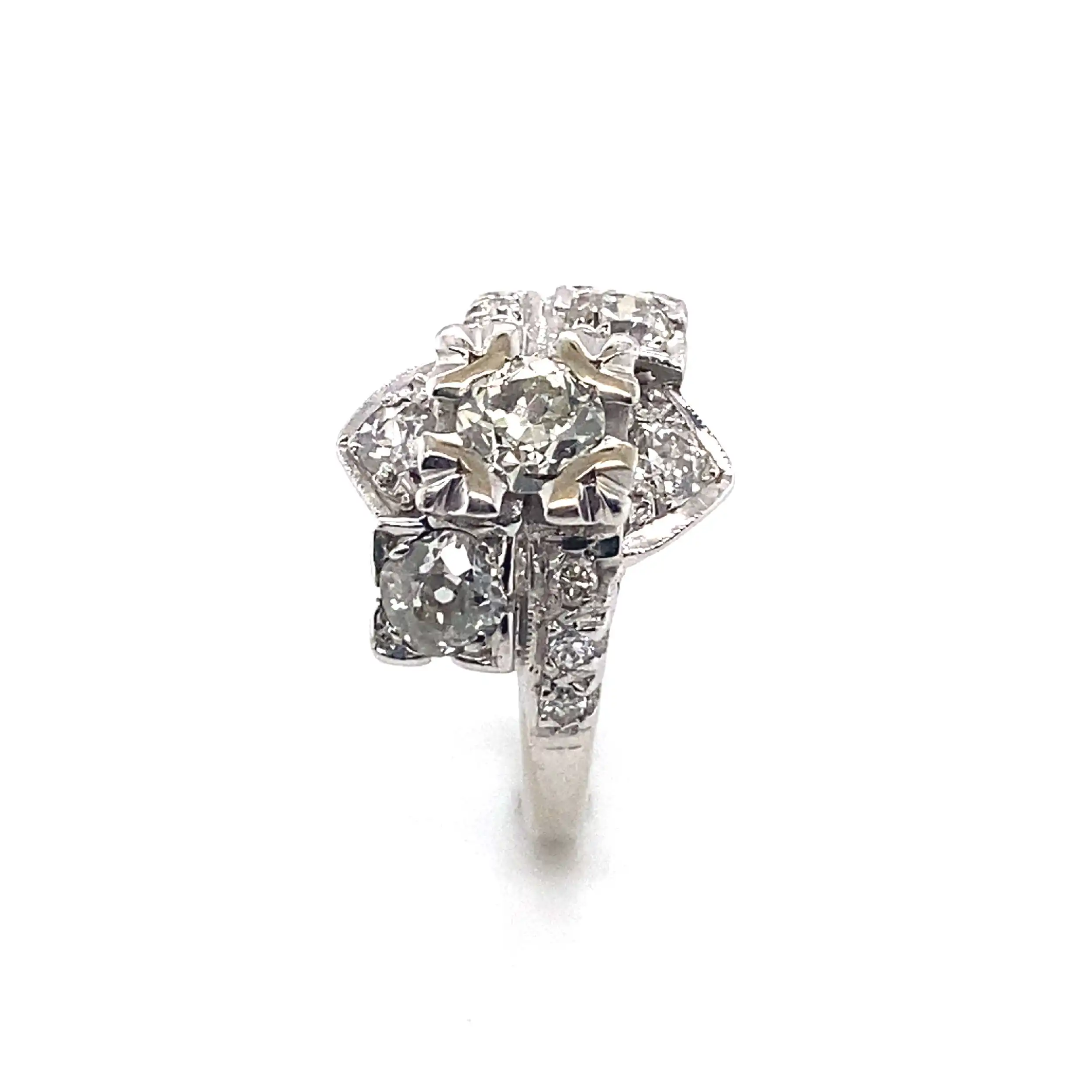 Ring Weißgold mit Brillanten im Altschliff
