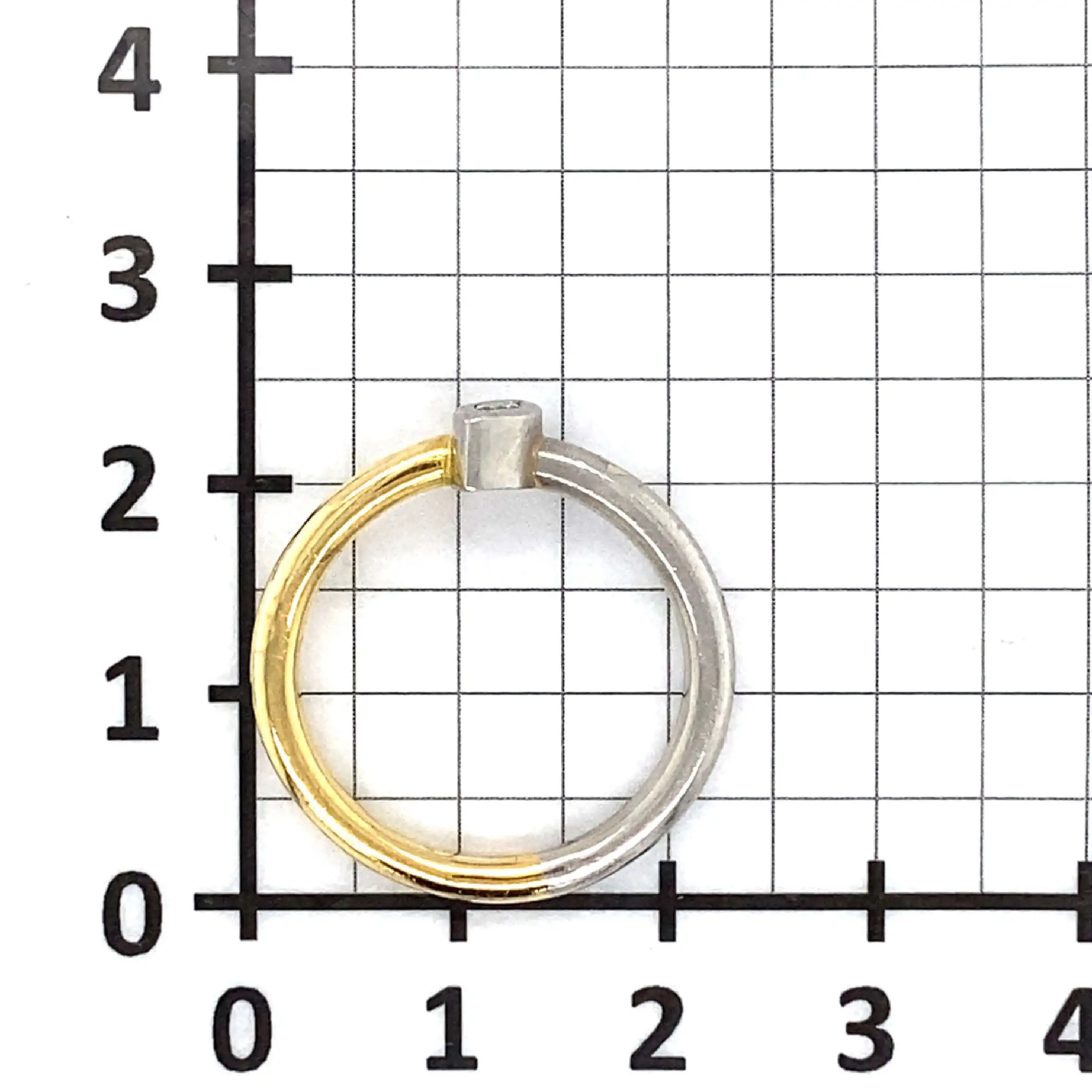 Ring Bicolor Gold/Platin mit Brillant Ring Bicolor Gold/Platin mit Brillant