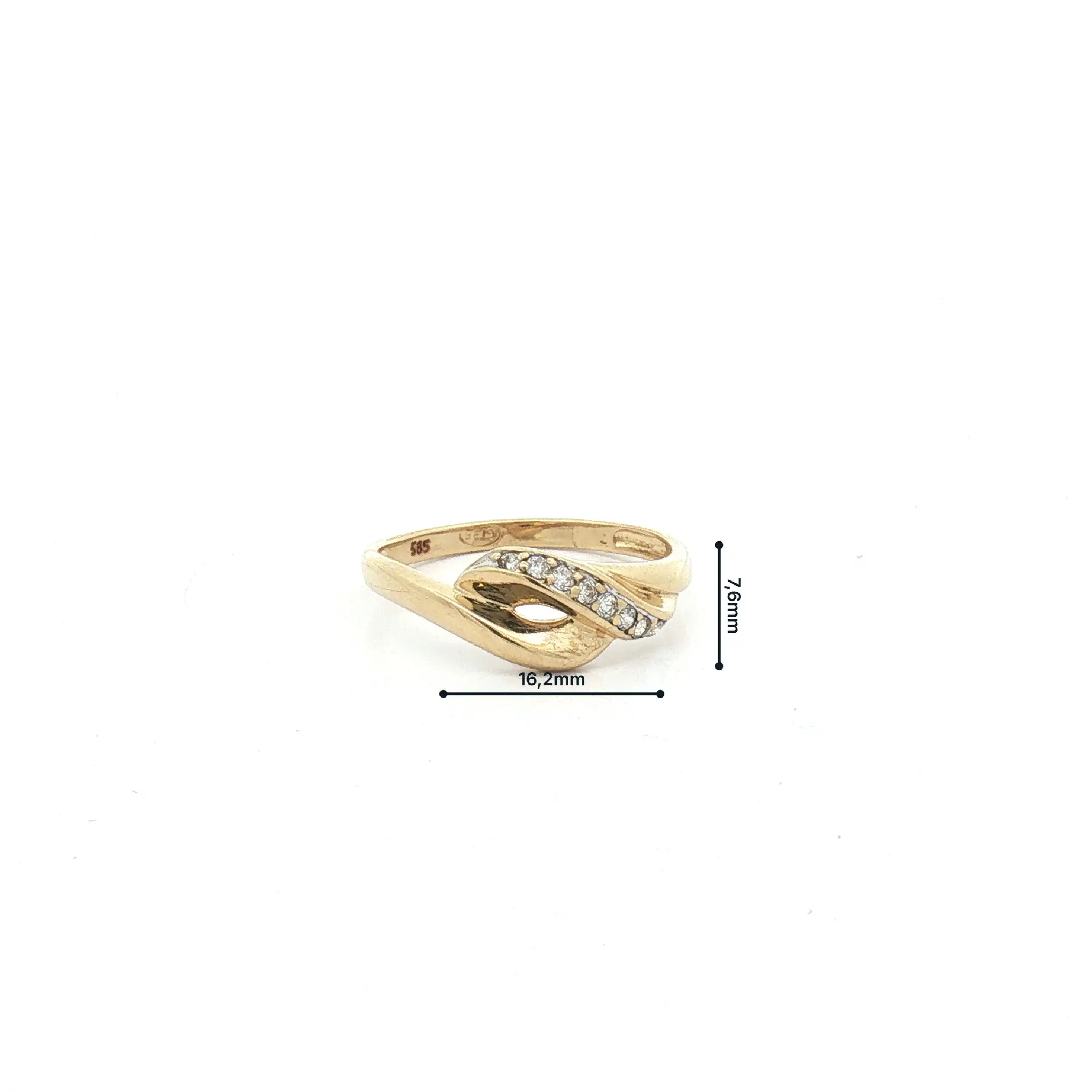 Ring Gelbgold mit Zirkonia Ring Gelbgold mit Zirkonia