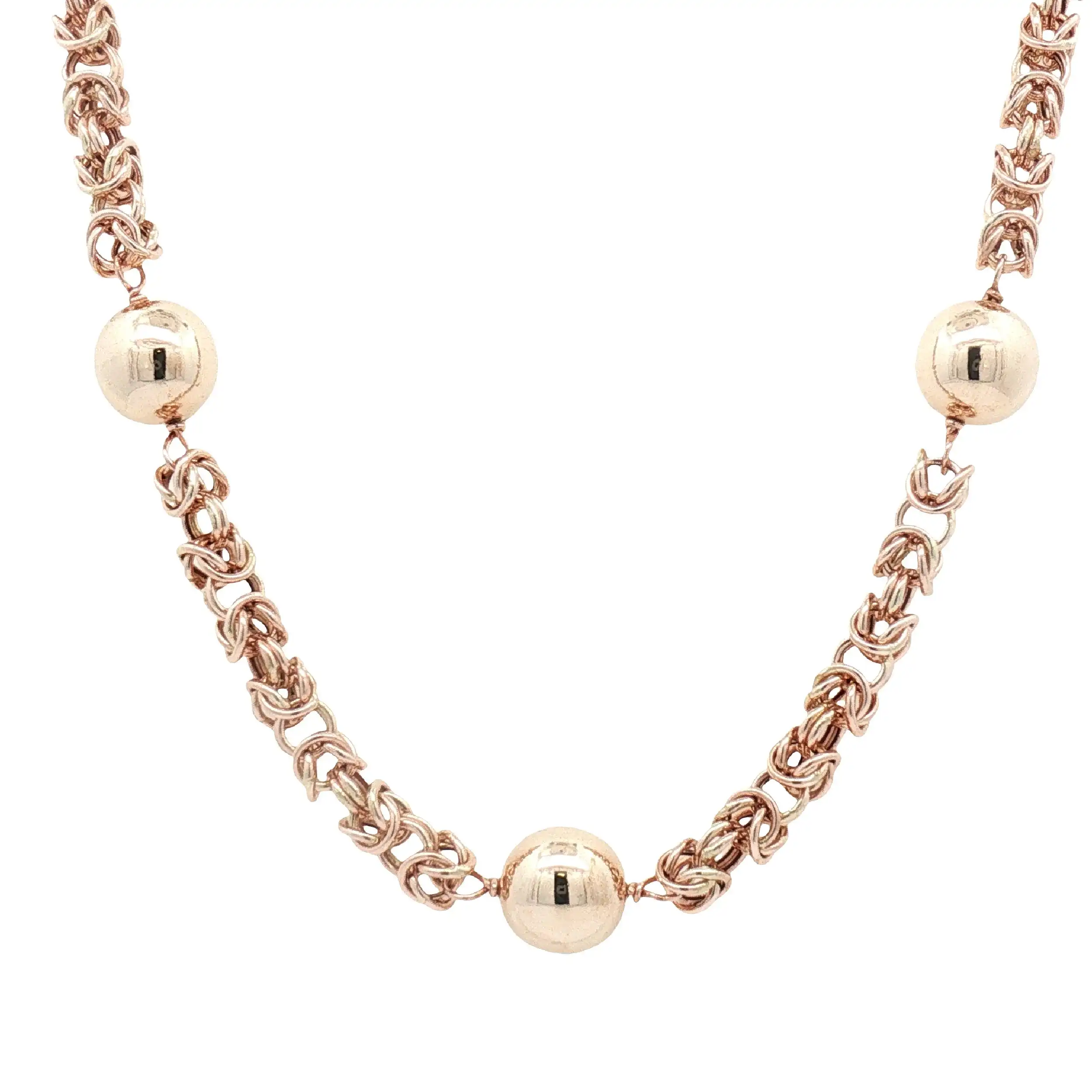 Kette Roségold mit Kugeln Kette Roségold mit Kugeln