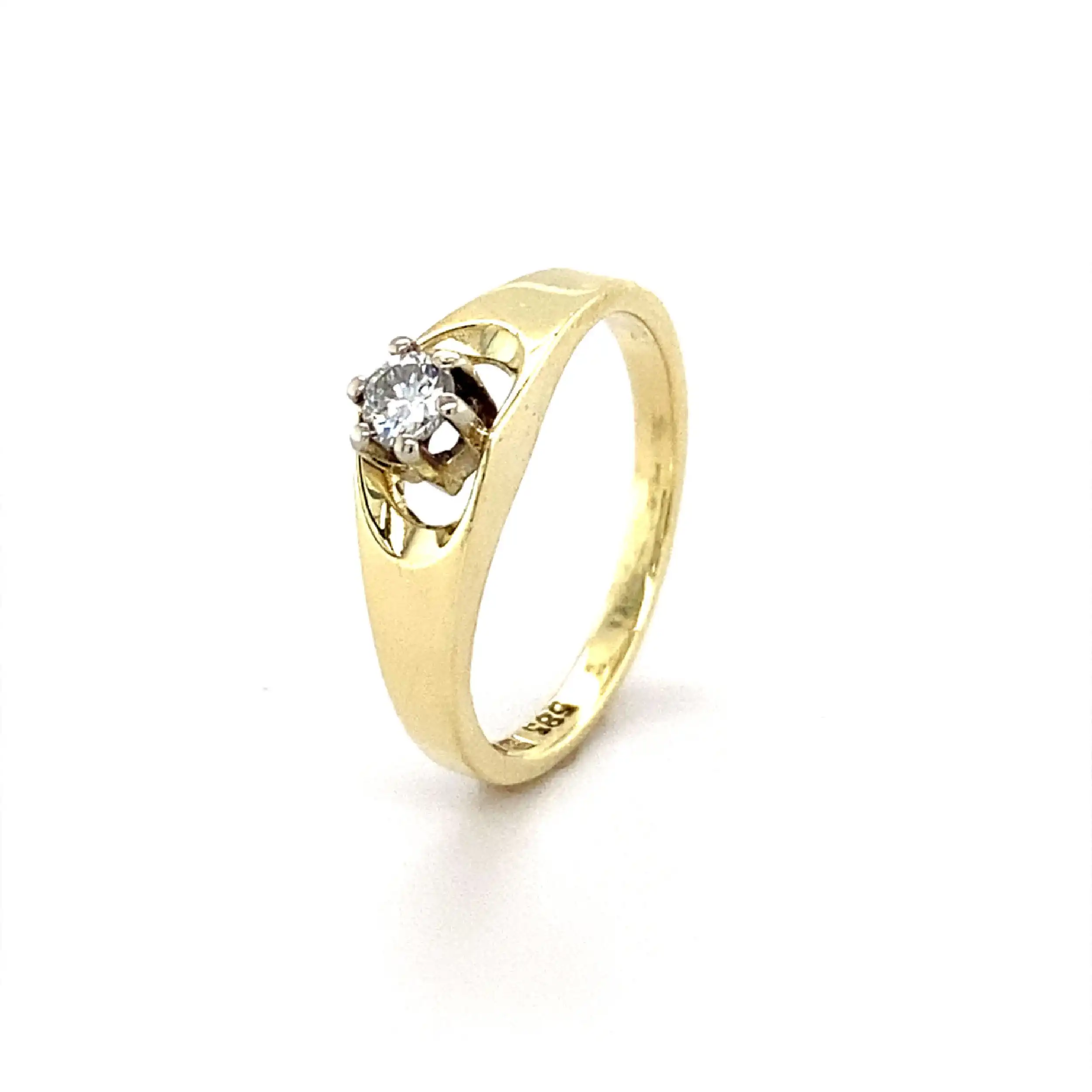 Ring Bicolor mit Brillant Ring Bicolor mit Brillant