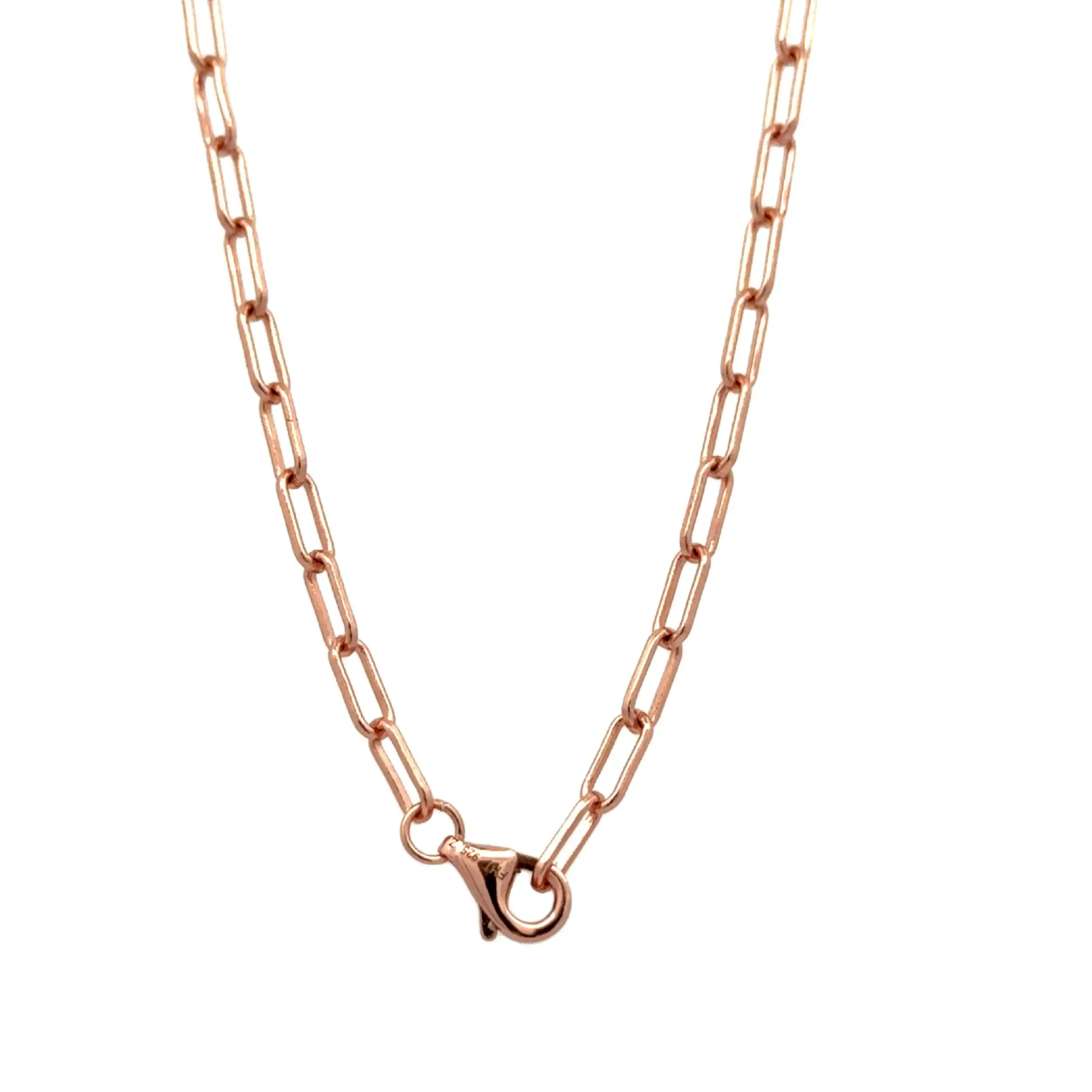 Collier Silber rose vergoldet mit Herzanhänger mit schwarzen Zirkonia