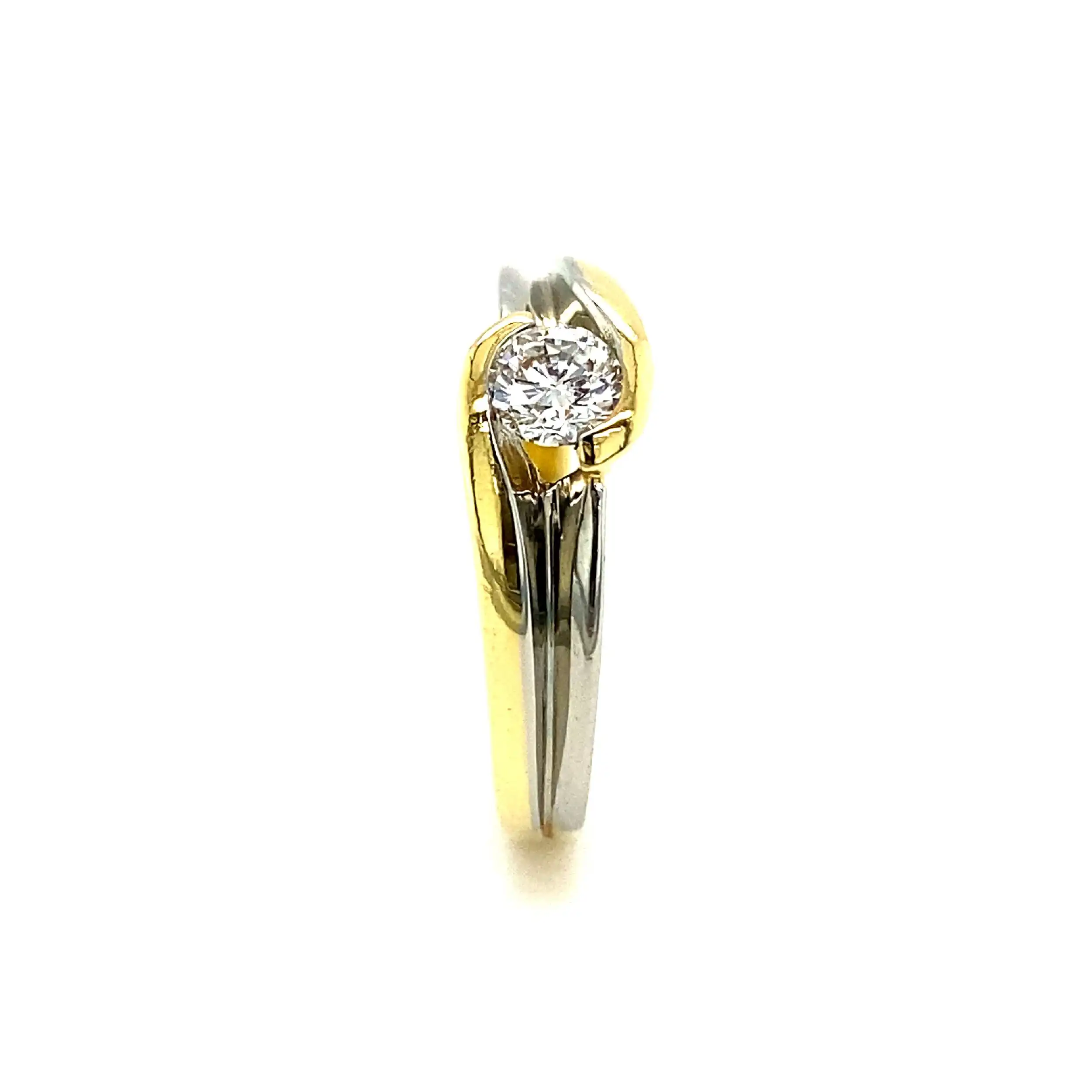 Ring Bicolor mit Brillant Ring Bicolor mit Brillant