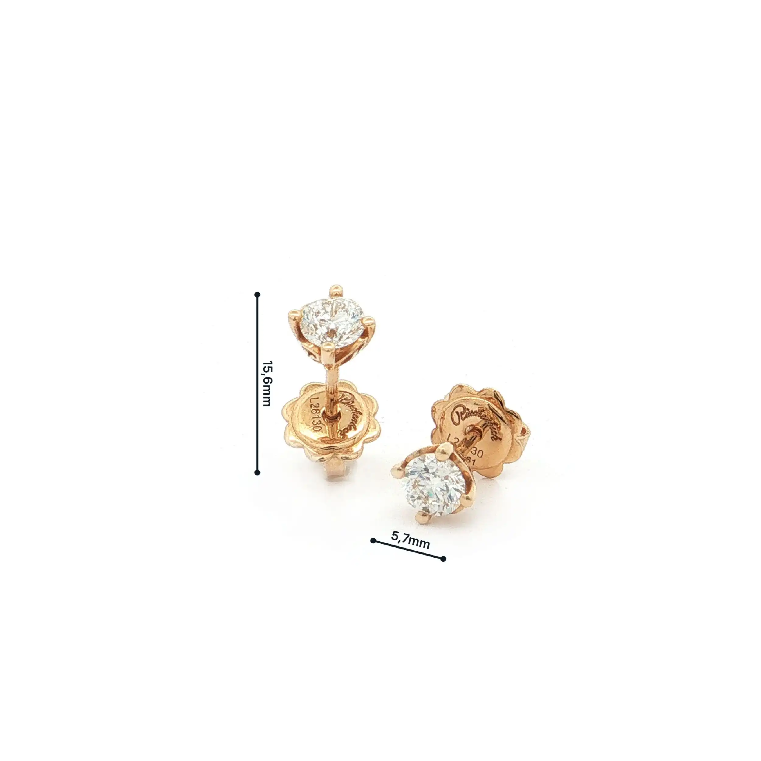 Ohrstecker Rotgold mit Brillanten "Rüschenbeck" Ohrstecker Rotgold mit Brillanten "Rüschenbeck"