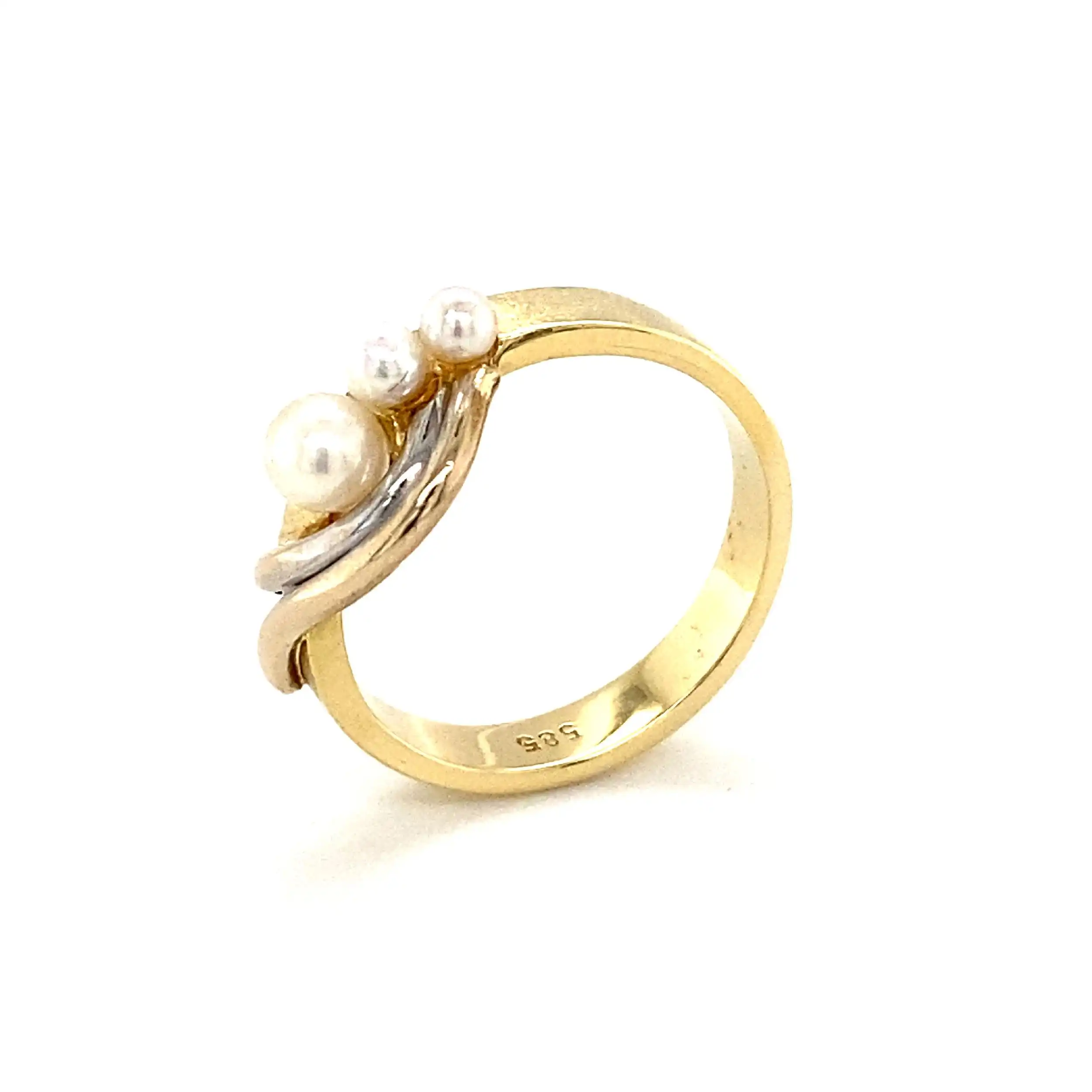 Ring Bicolor mit Perlen