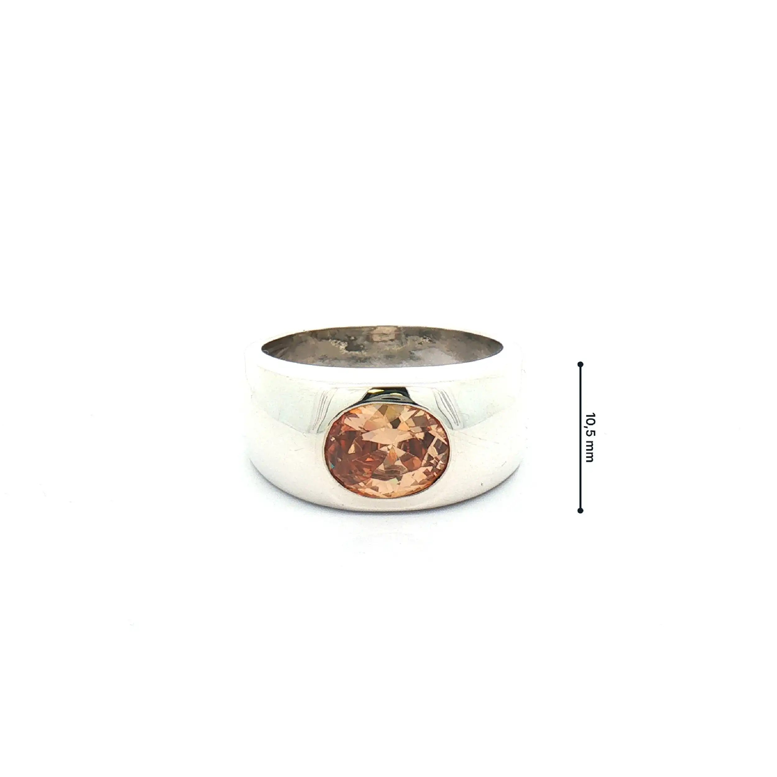 Ring Silber mit braunem Farbstein