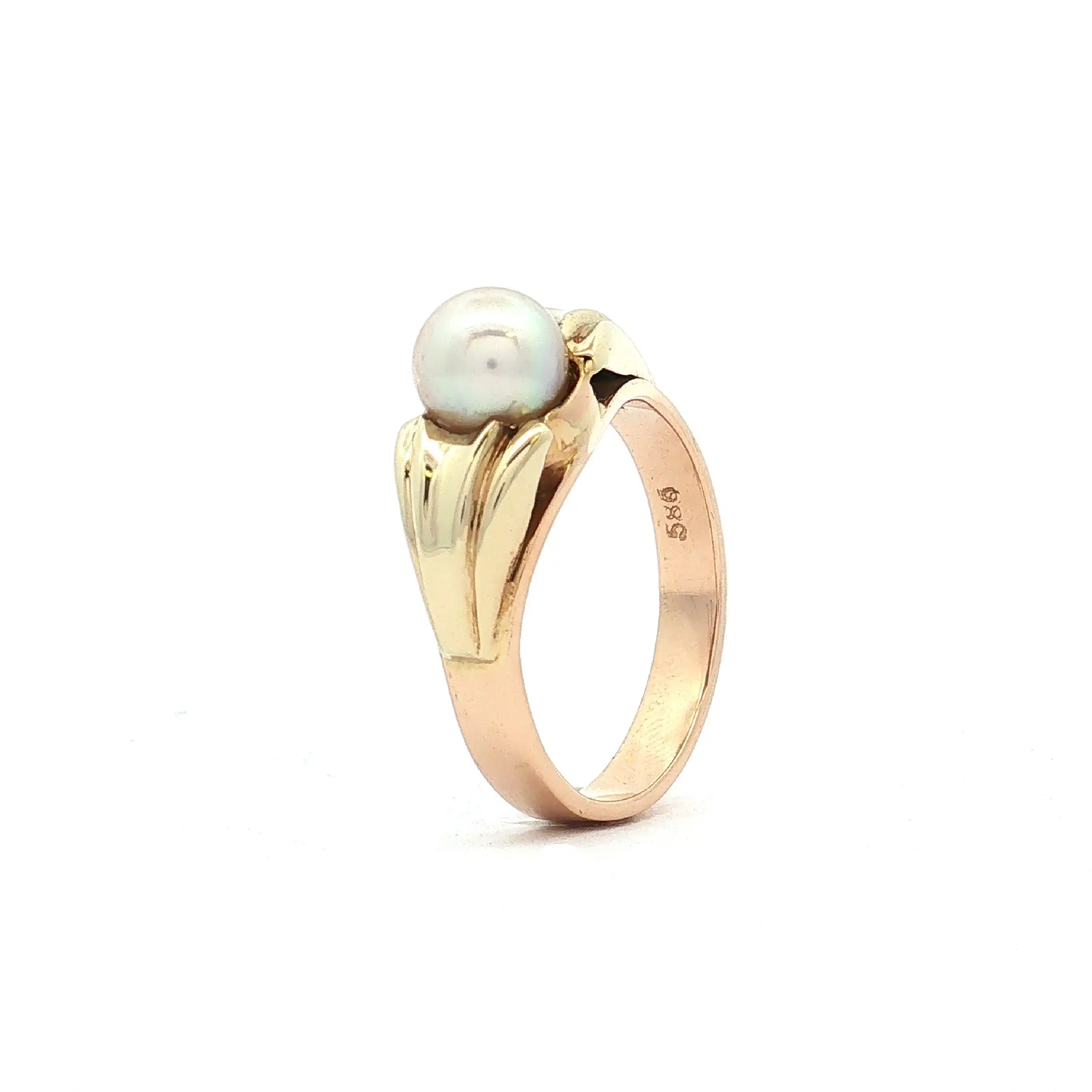 Ring Gelbgold mit Perle Ring Gelbgold mit Perle