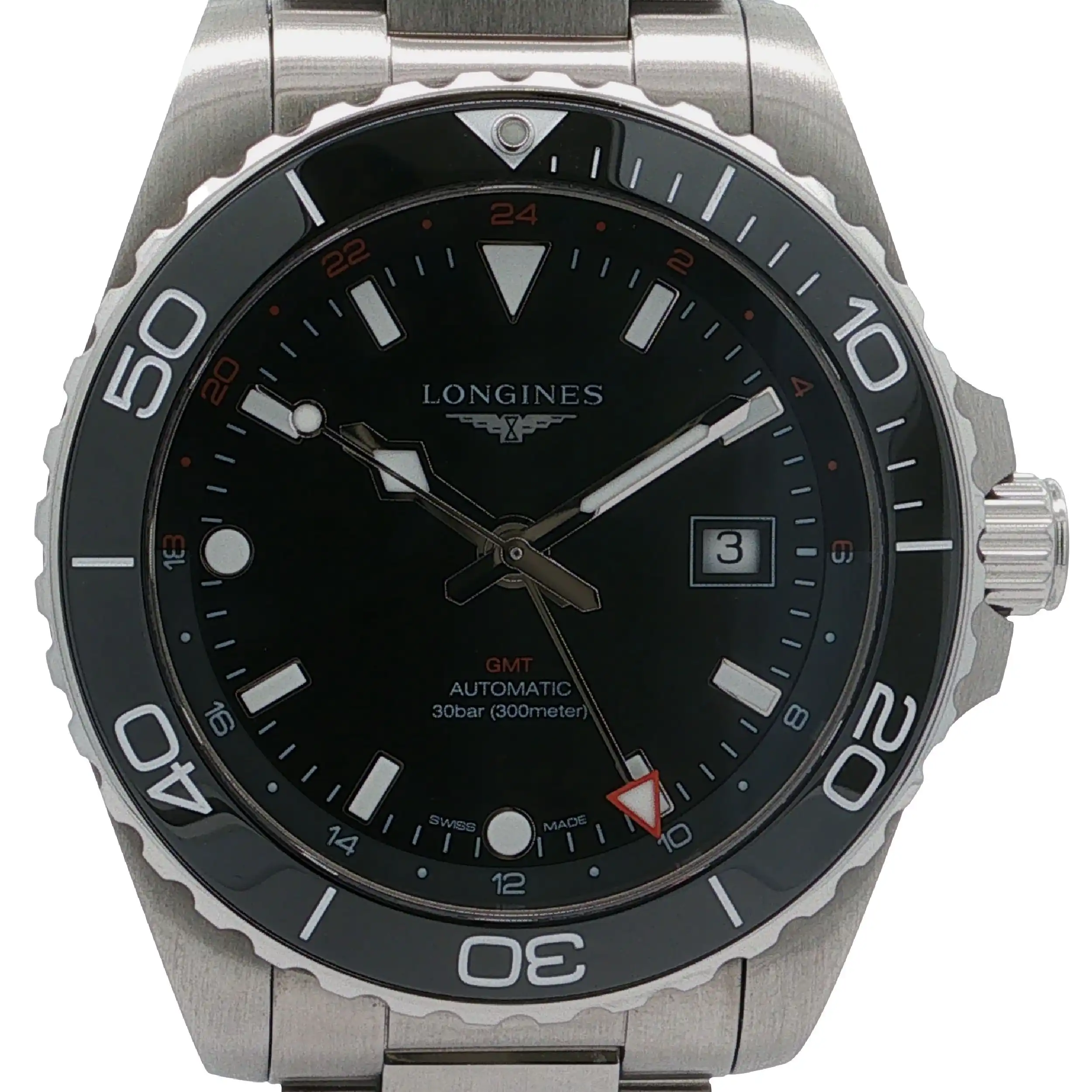 Herrenuhr Longines Hydro Conquest GMT Automatik mit Box und Papieren