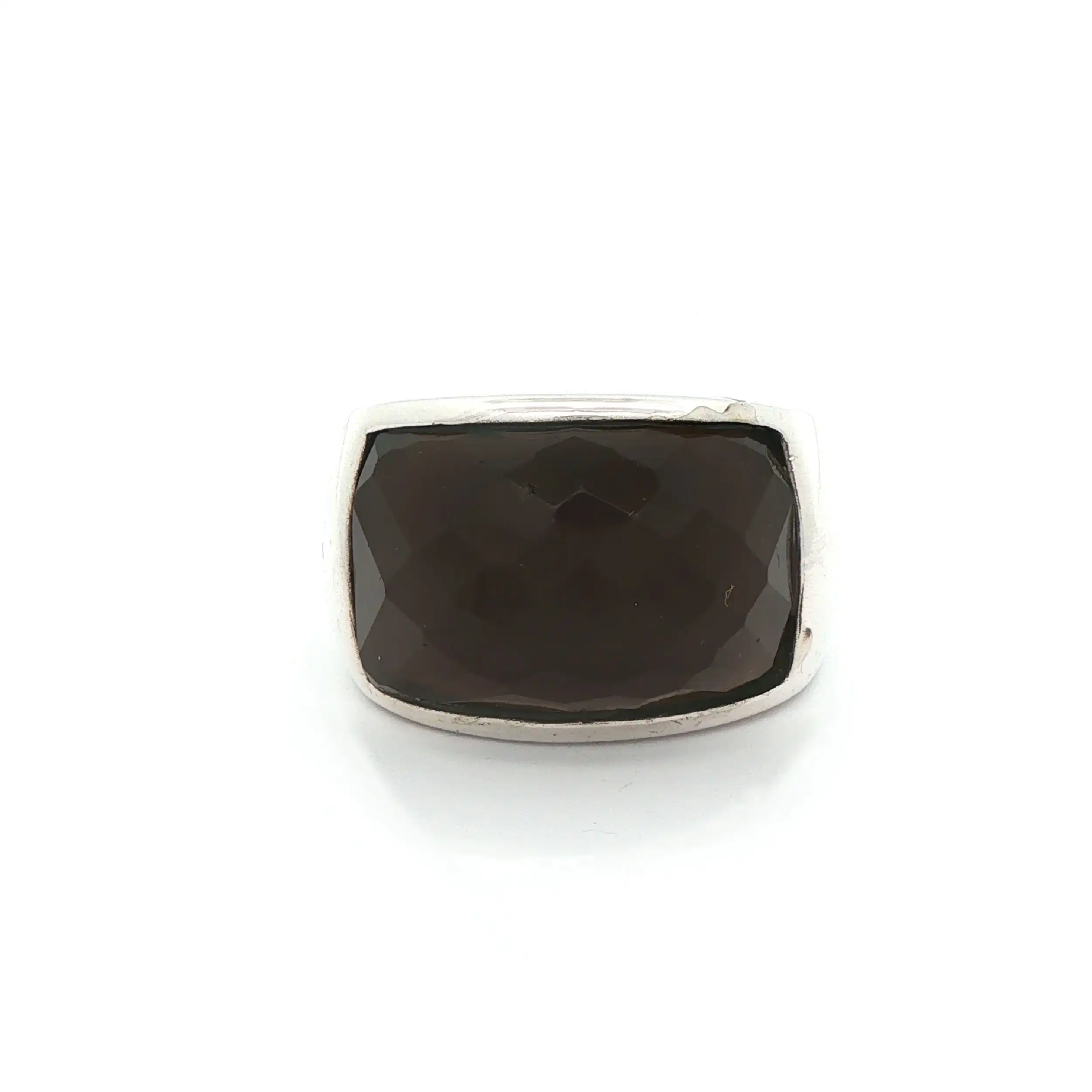 Ring Silber s.Oliver mit braunem facettierten Farbstein