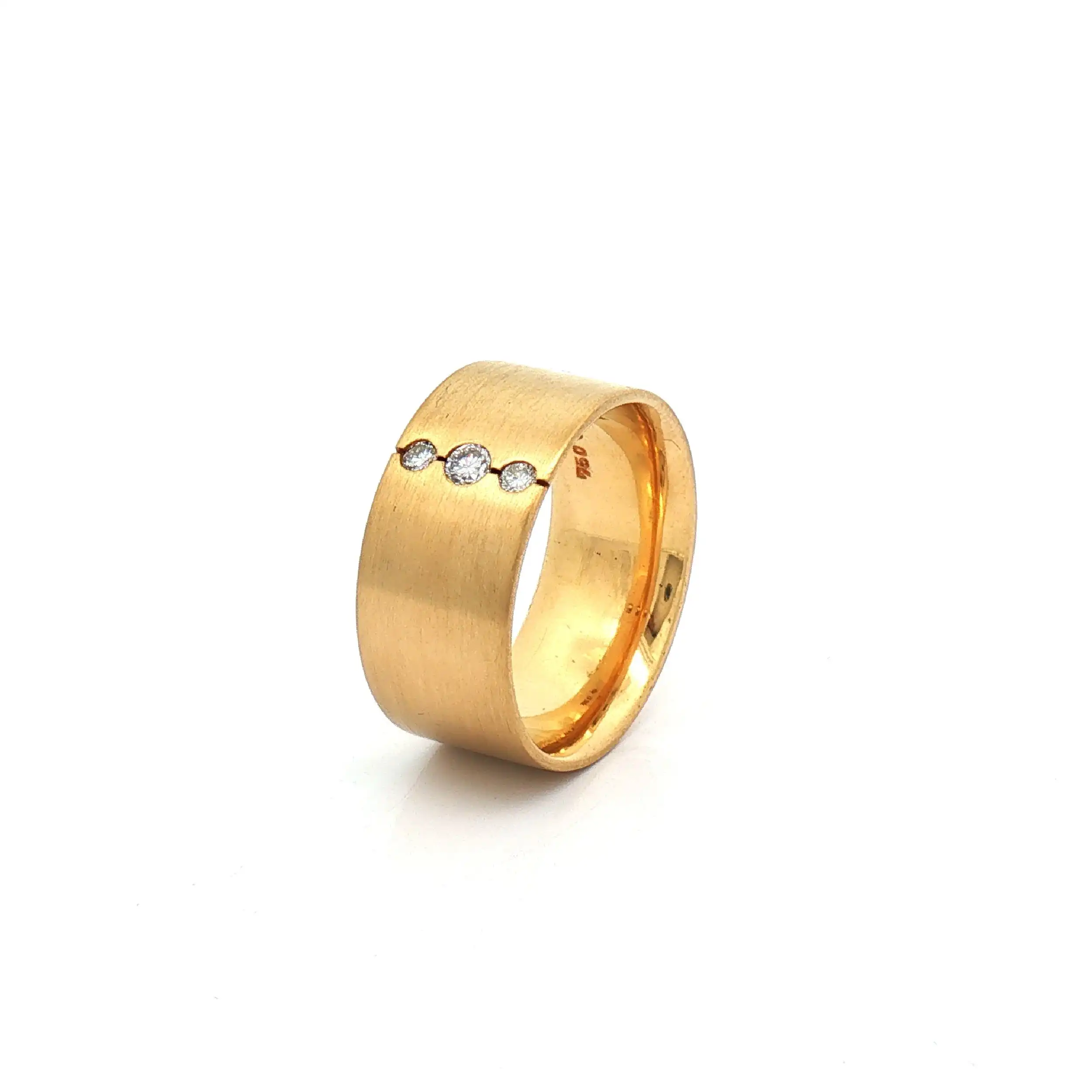 Trauring Gelbgold mit Brillanten