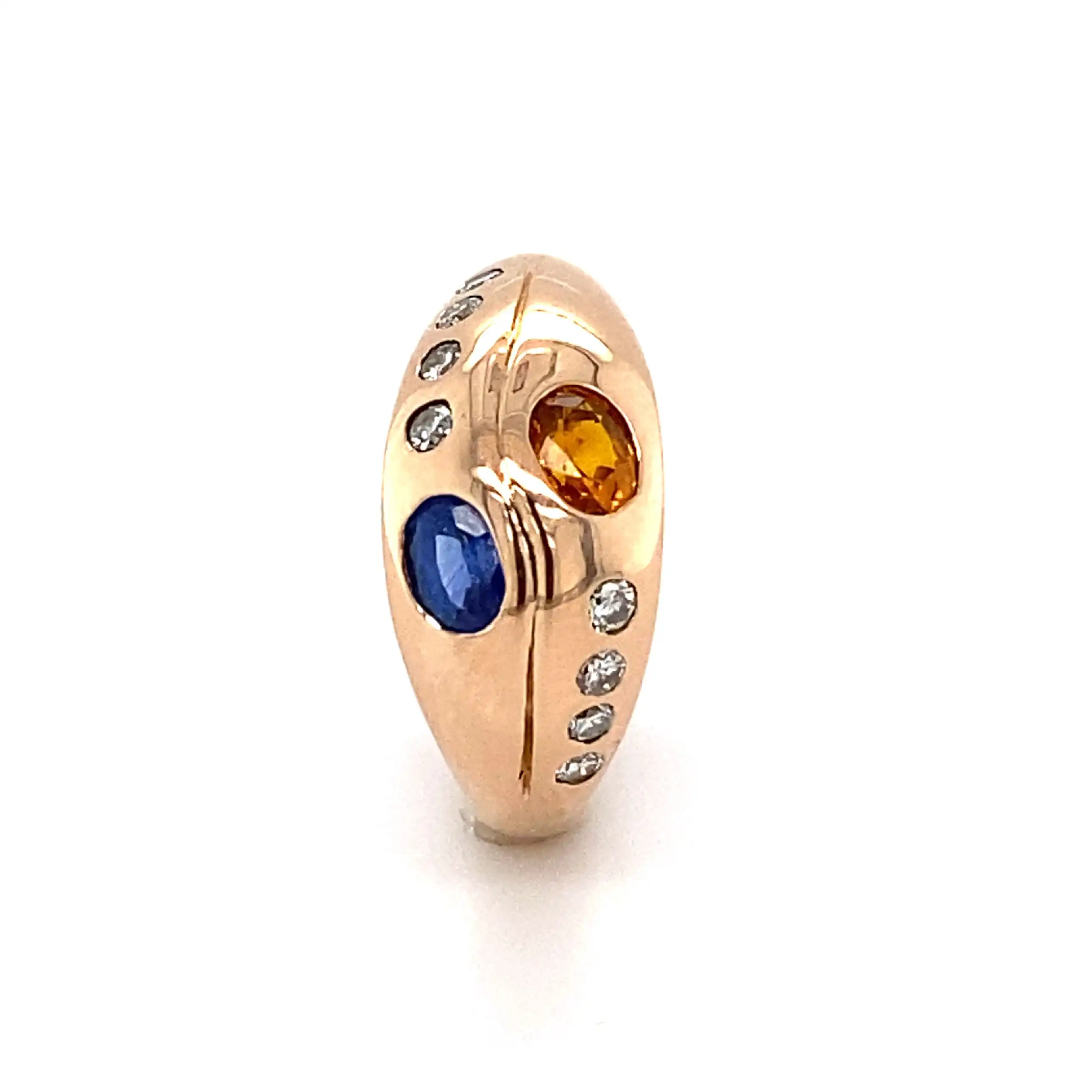 Ring Rotgold mit Brillanten und Farbsteinen Ring Rotgold mit Brillanten und Farbsteinen