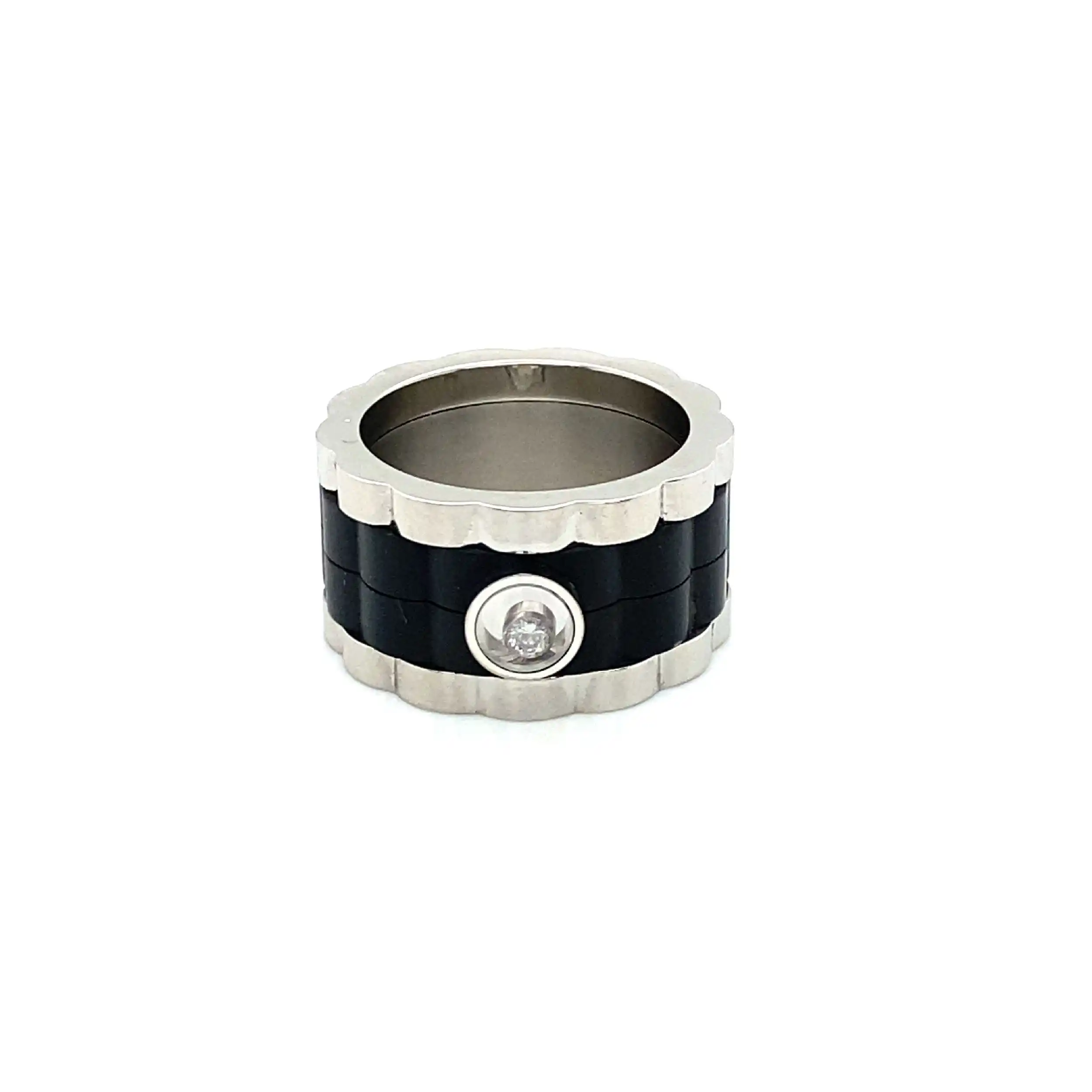 Ring Chopard Stahl Happy Sport Referenz 827692 mit Quittung Ring Chopard Stahl Happy Sport Referenz 827692 mit Quittung
