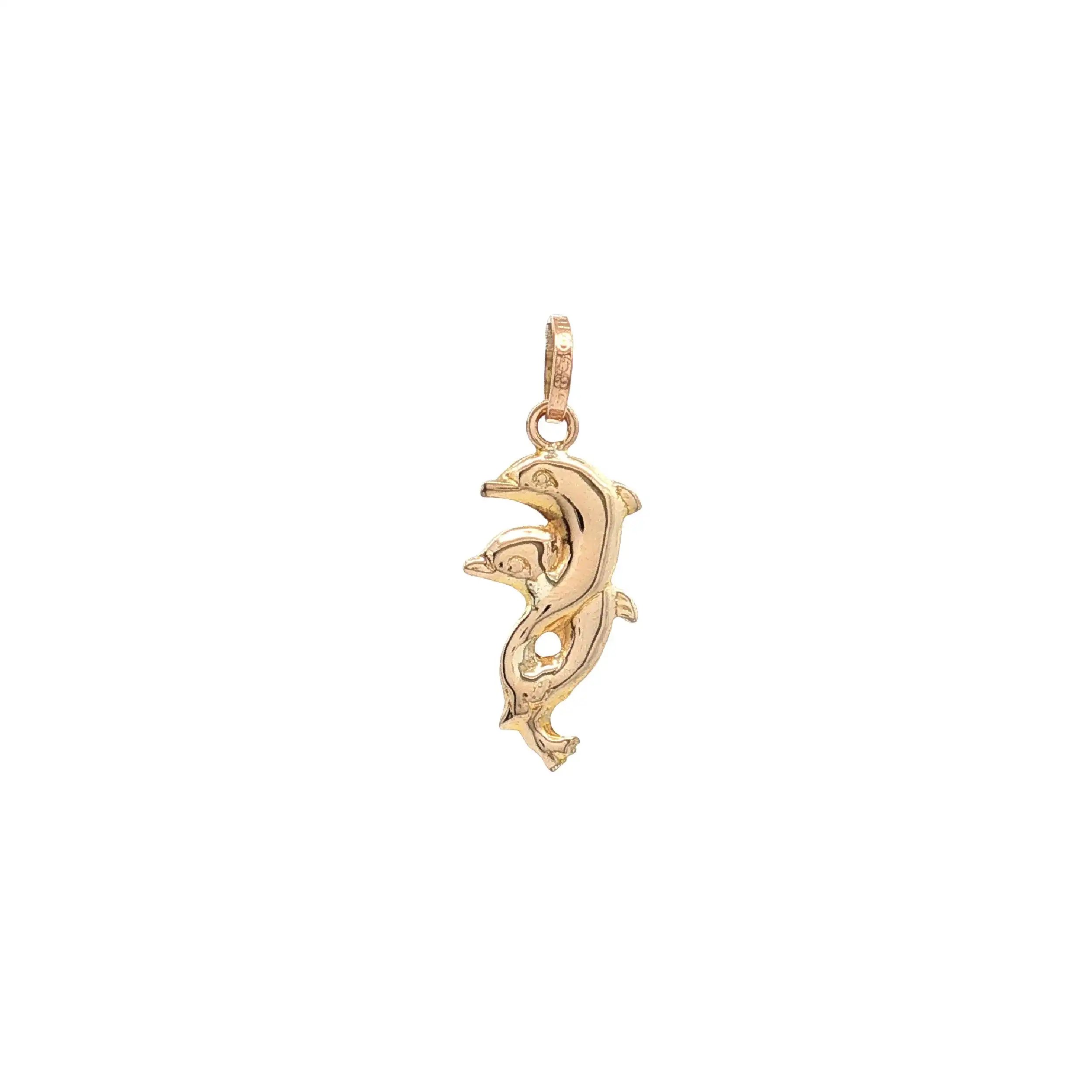 Anhänger Delfine Gelbgold
