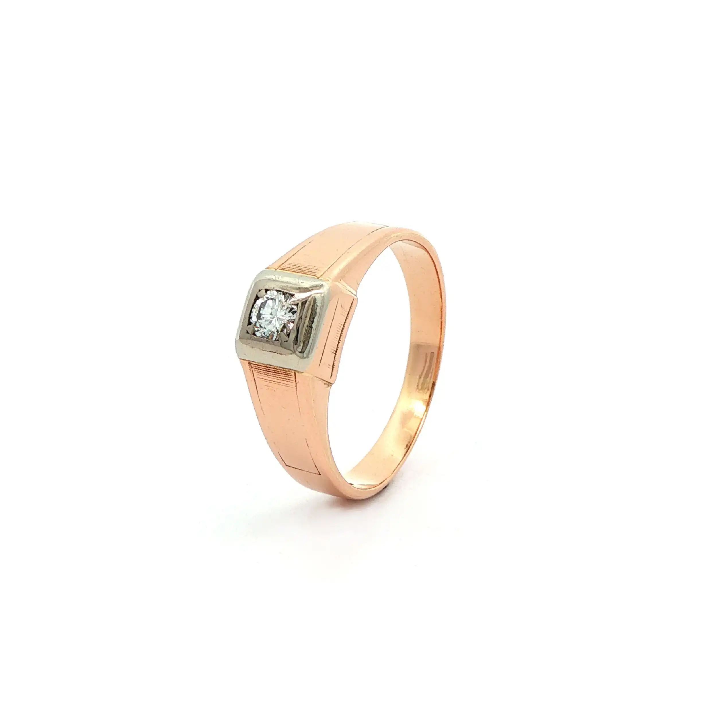 Ring Rotgold mit Brillanten