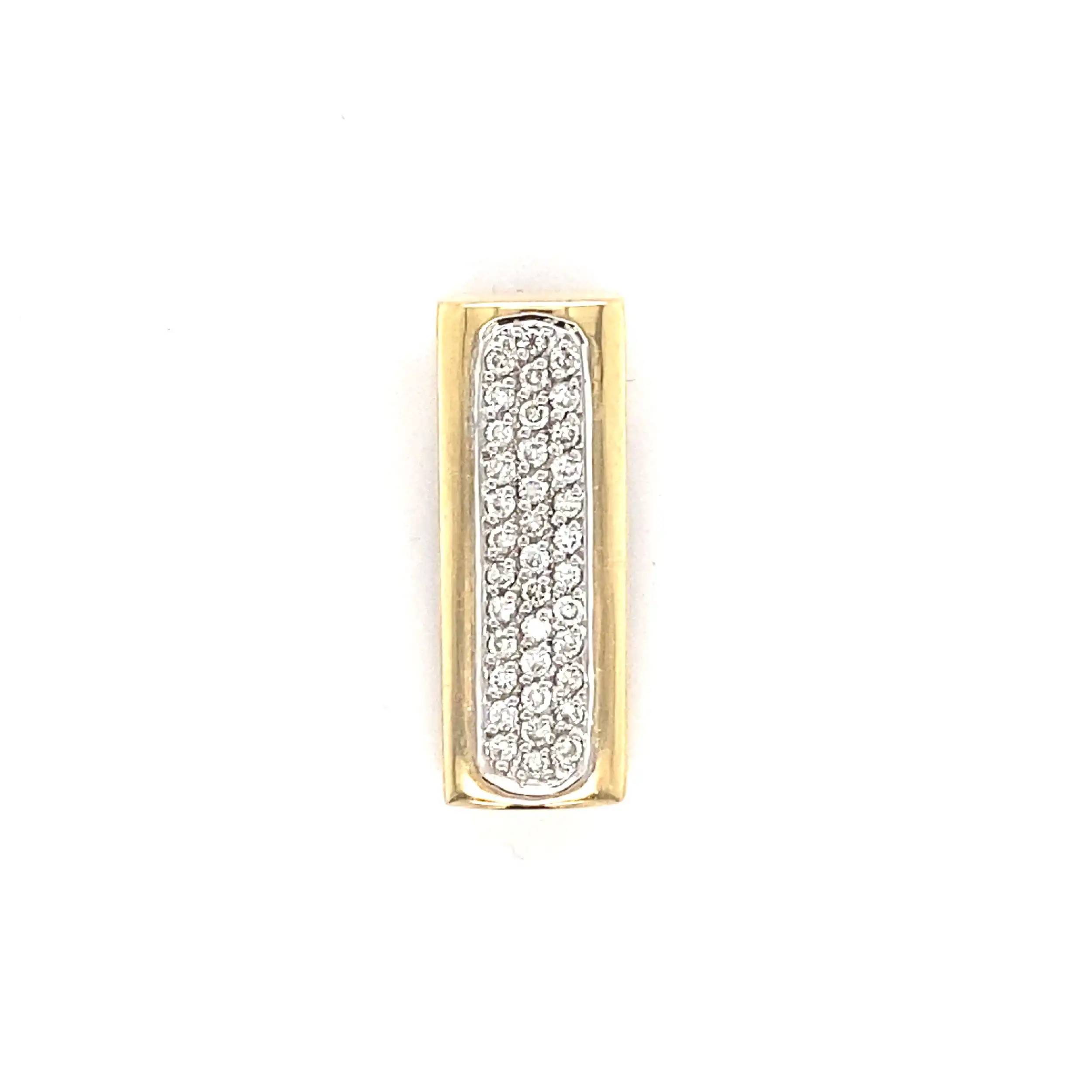 Anhänger Bicolor mit Brillanten in Pavé-Fassung, 0,89ct graviert Anhänger Bicolor mit Brillanten in Pavé-Fassung, 0,89ct graviert