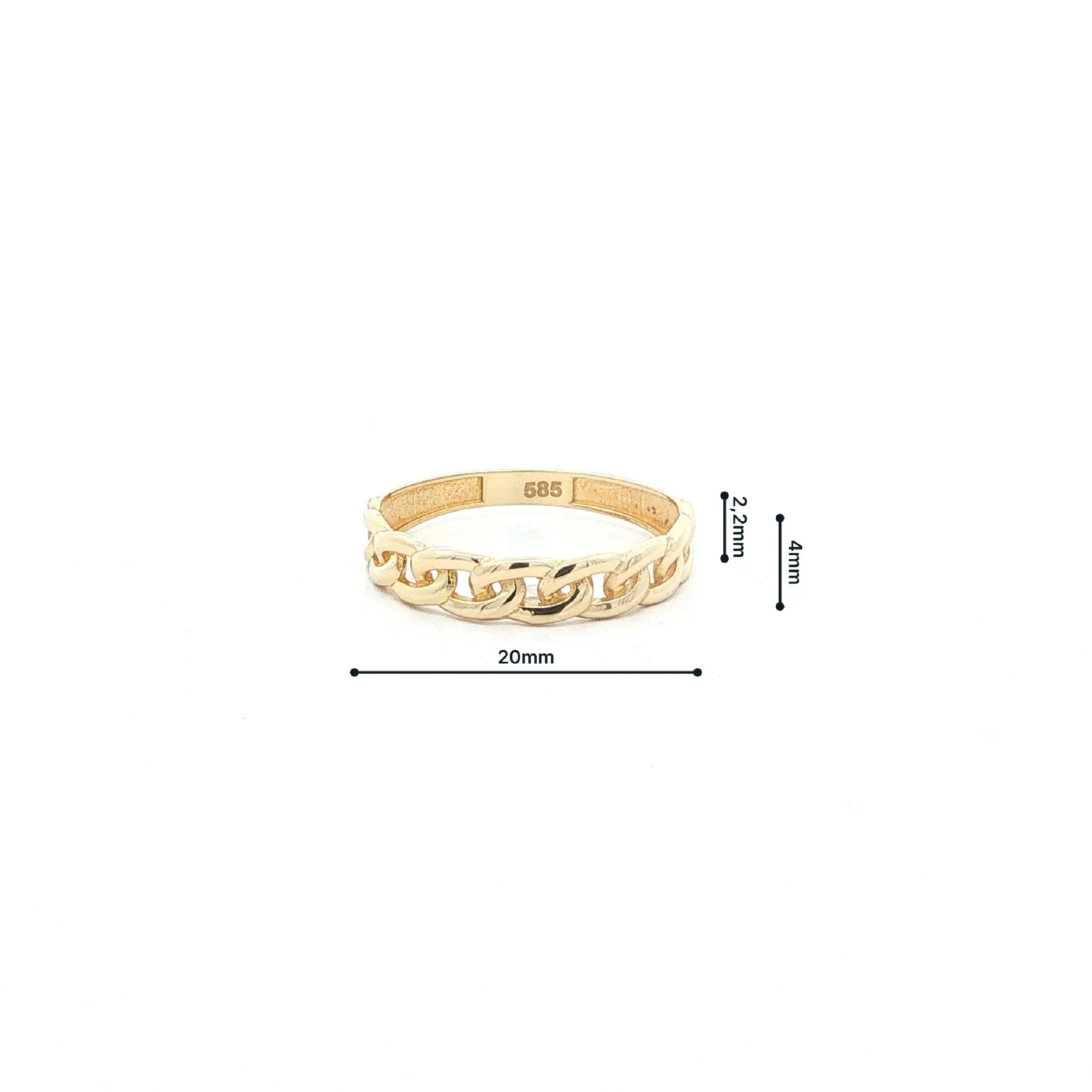 Ring Gelbgold geflochten