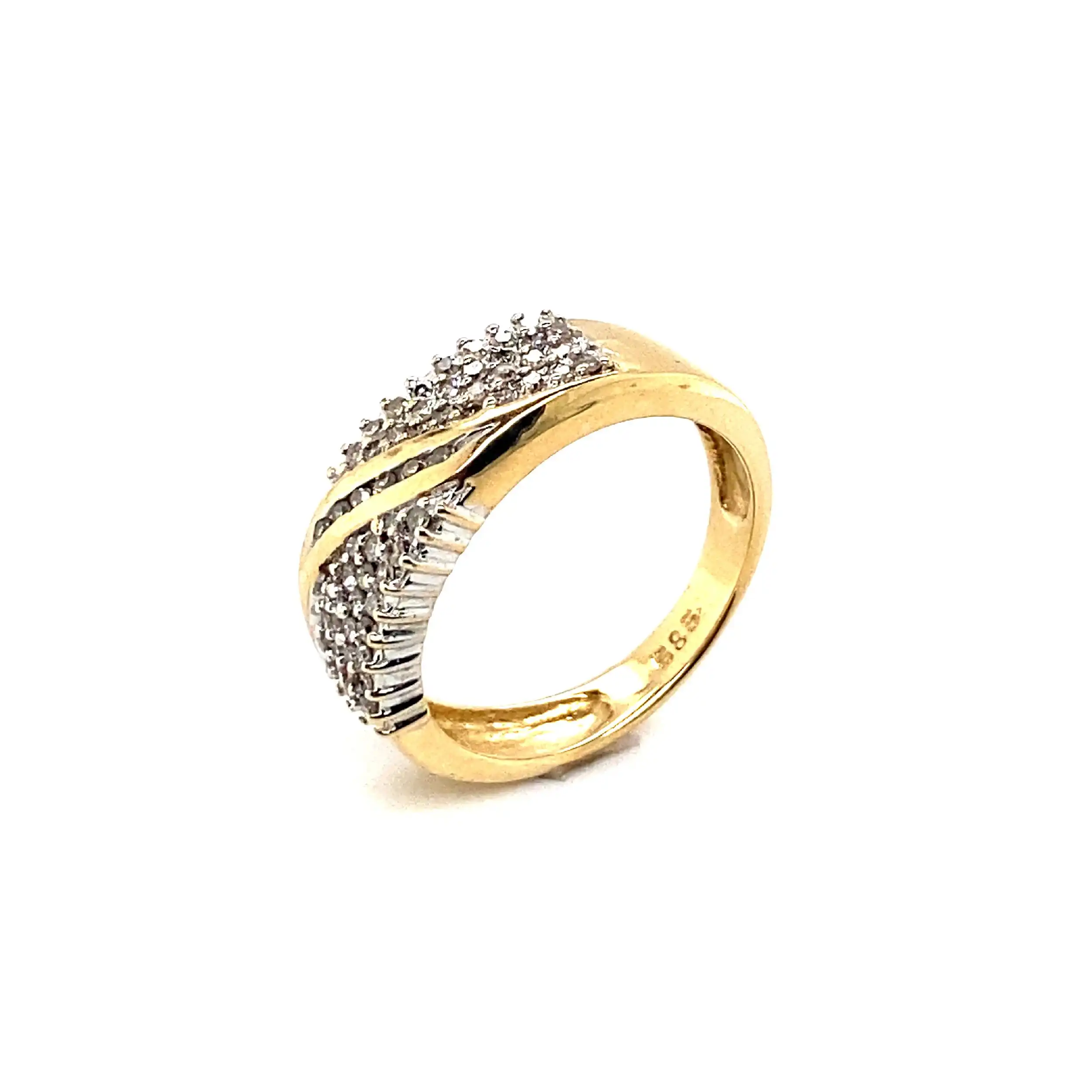 Ring Bicolor mit Diamanten
