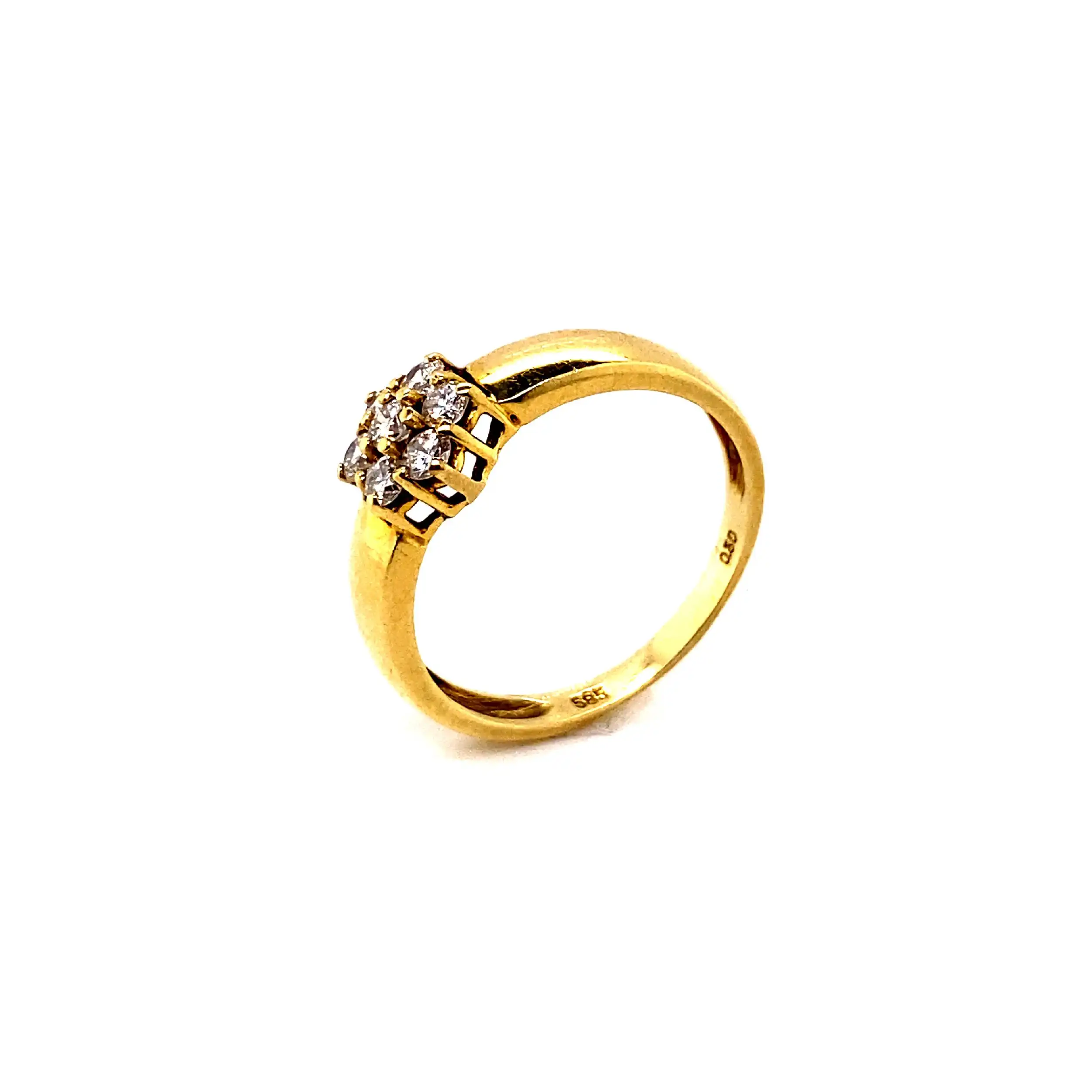 Ring Gelbgold mit Brillanten, graviert mit 0,50ct Ring Gelbgold mit Brillanten, graviert mit 0,50ct