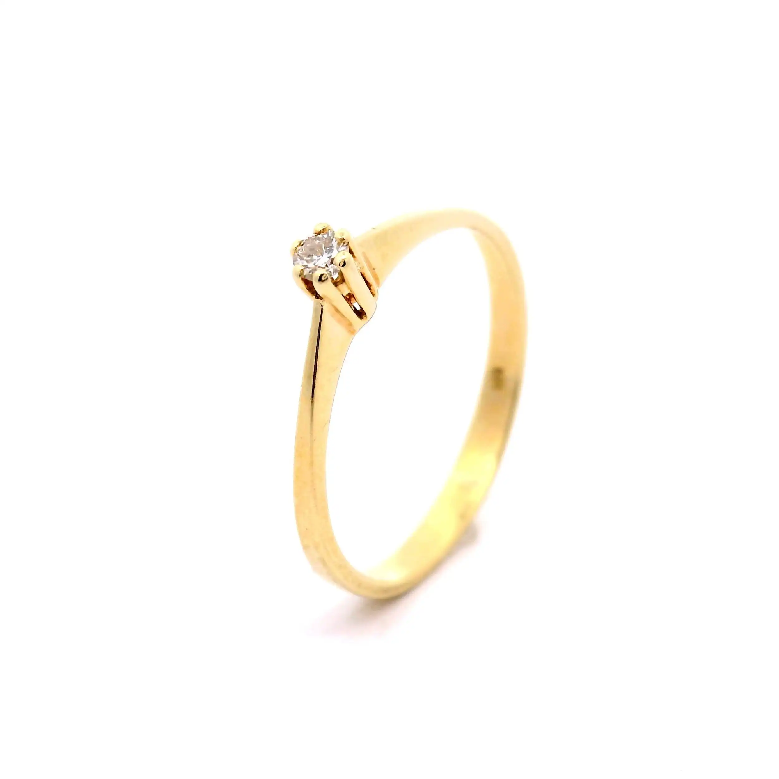 Ring Gelbgold mit Brillant Ring Gelbgold mit Brillant