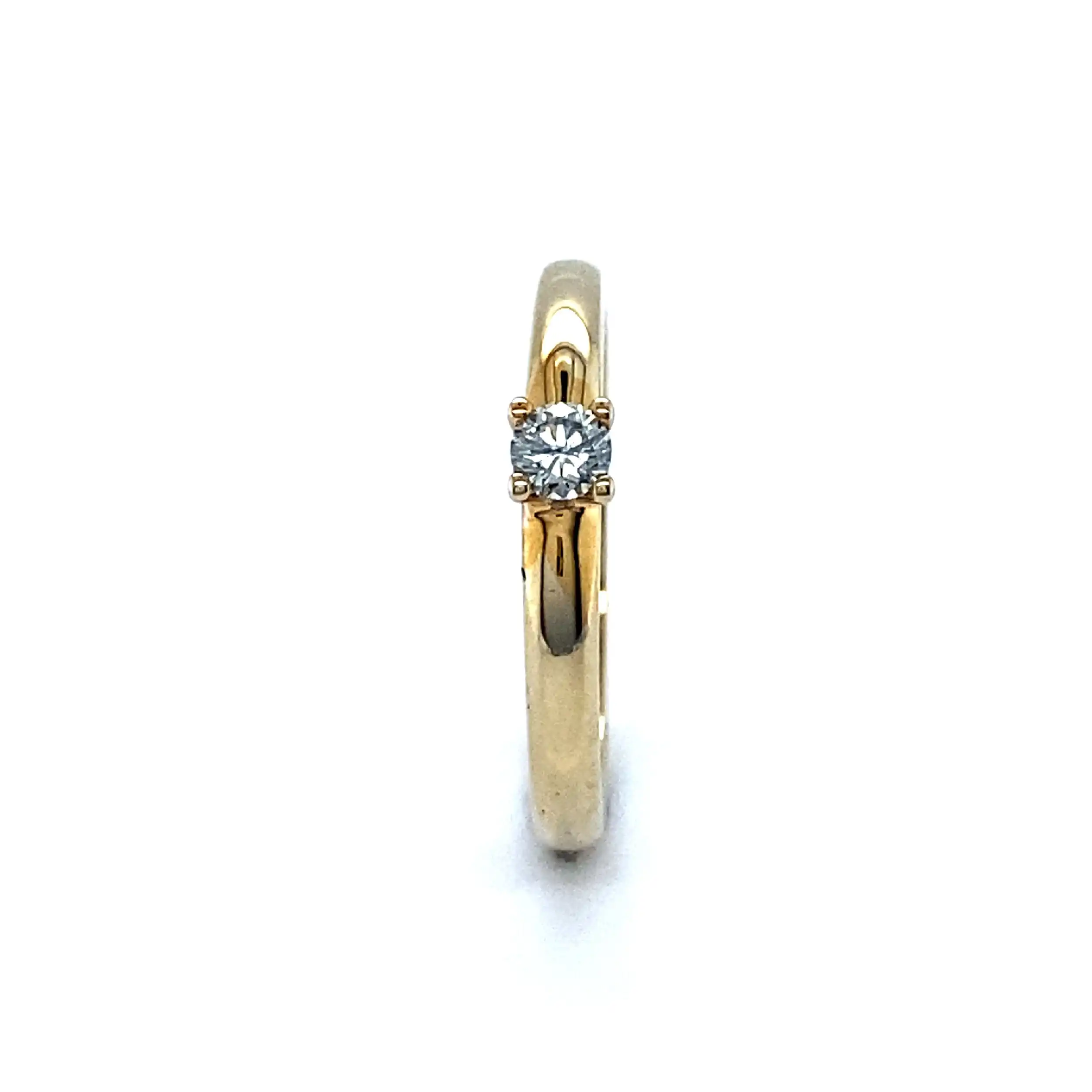 Ring Gelbgold mit Brillant Solitär Ring Gelbgold mit Brillant Solitär
