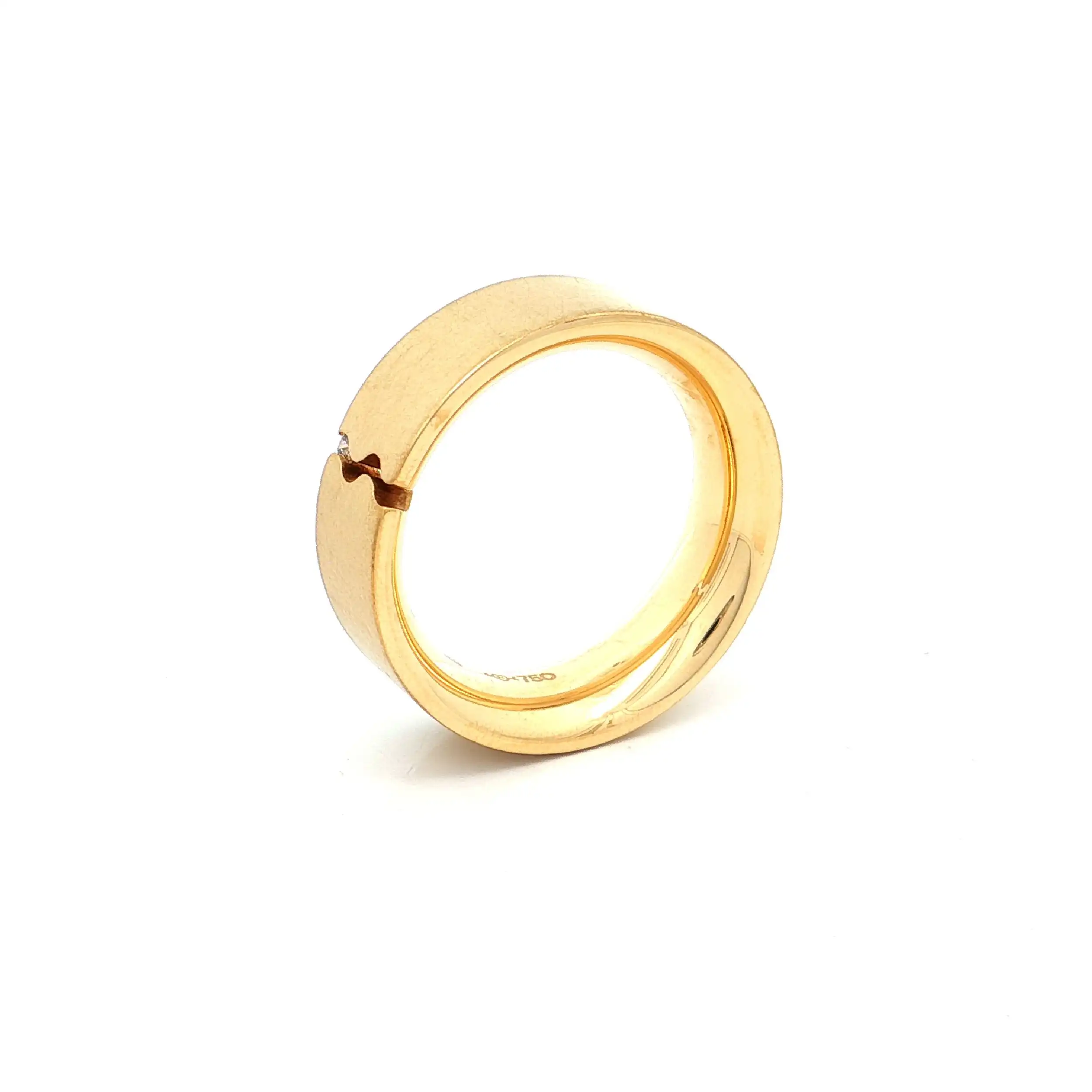 Niessing Ring Gelbgold mit Brillant "Wave"