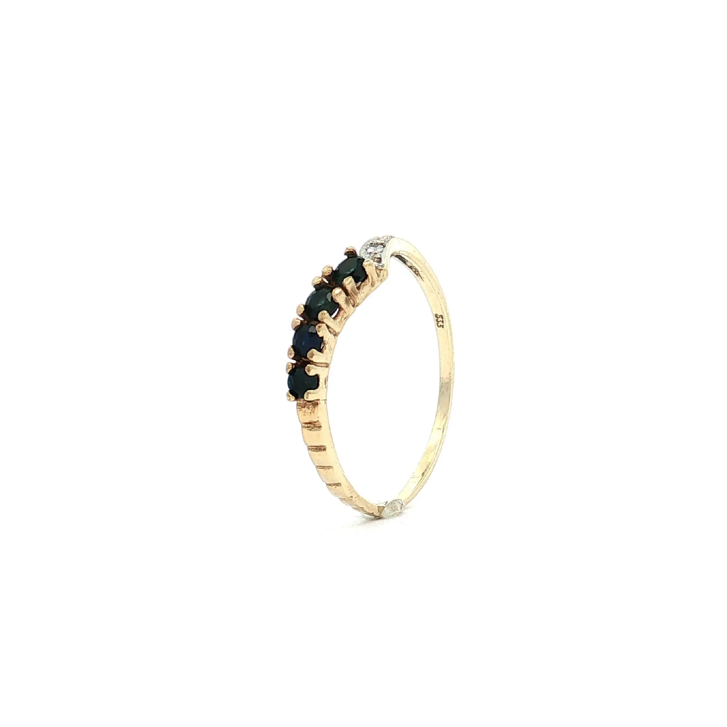 Ring Gelbgold mit blauen Steinen