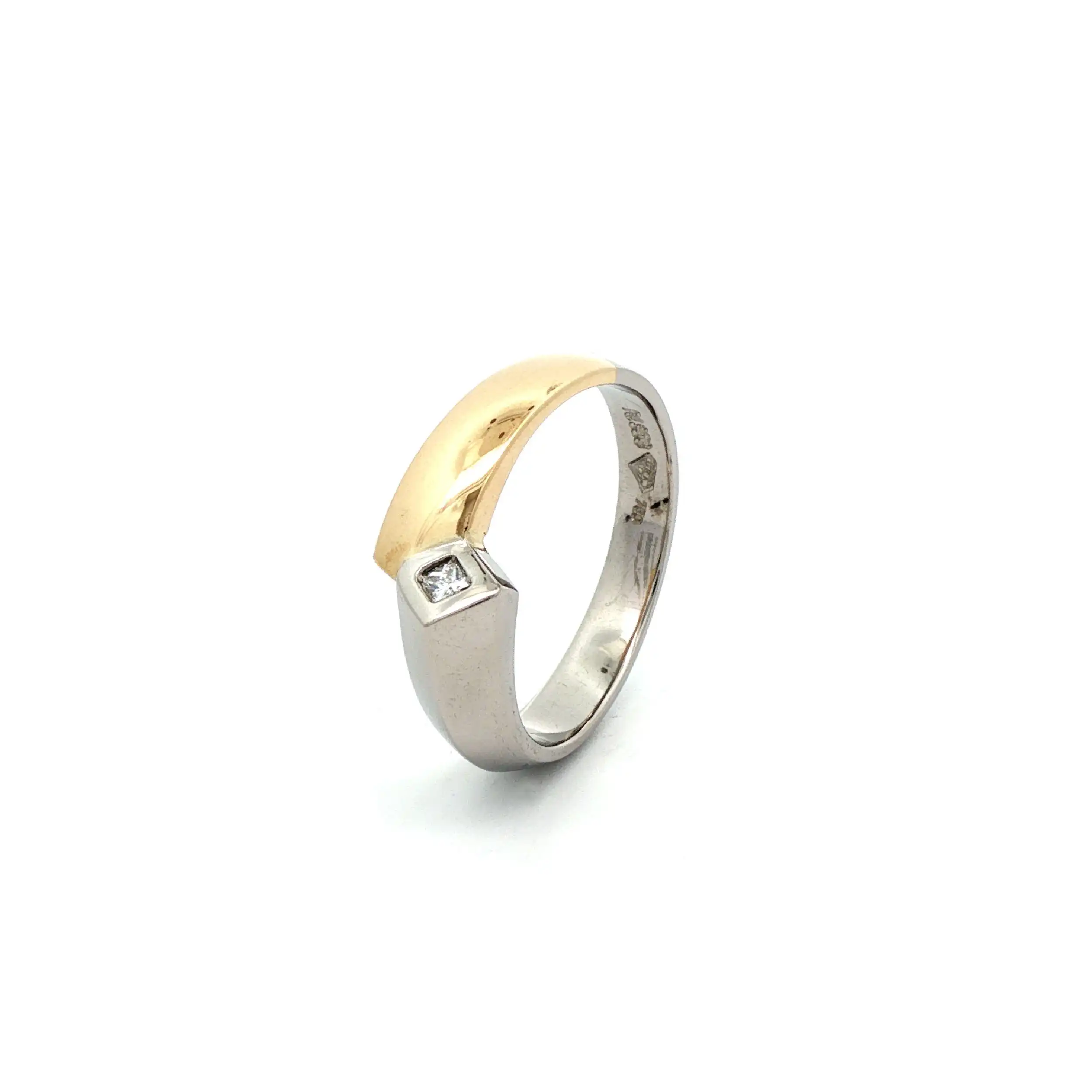 Ring Palladium 950 und 750 Gelbgold
