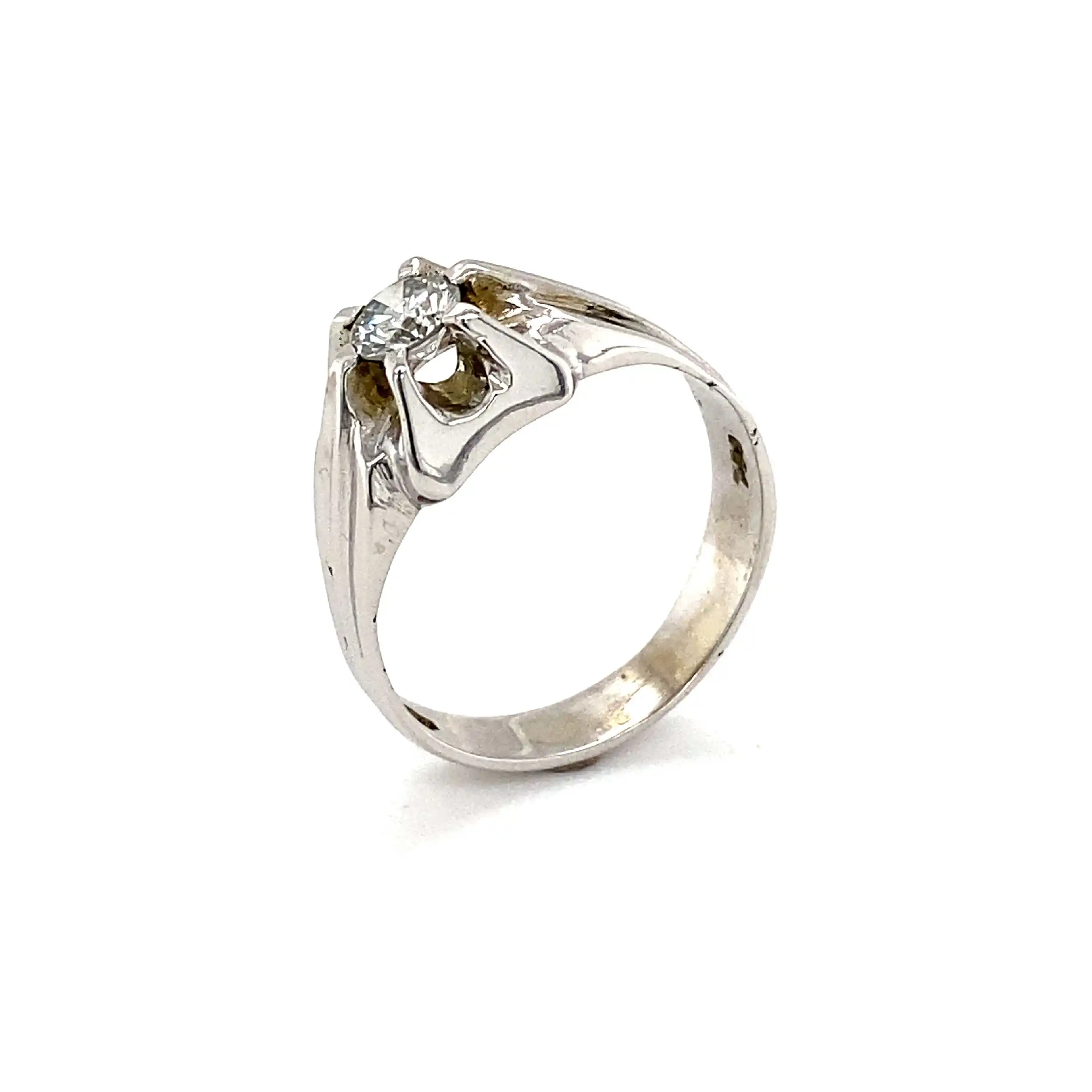 Ring Weißgold mit Brillant Ring Weißgold mit Brillant