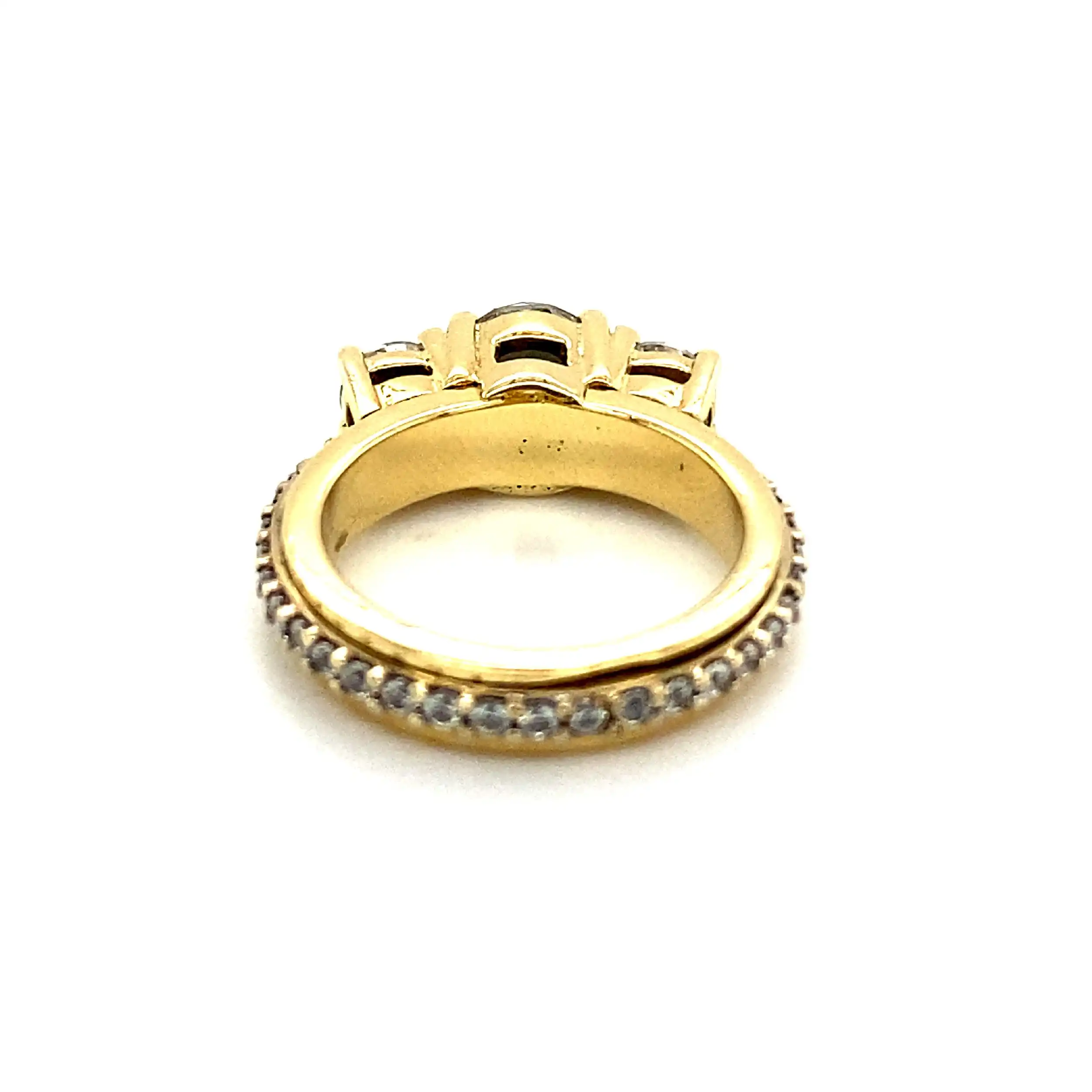 Ring Gelbgold drehbar mit Zirkonia