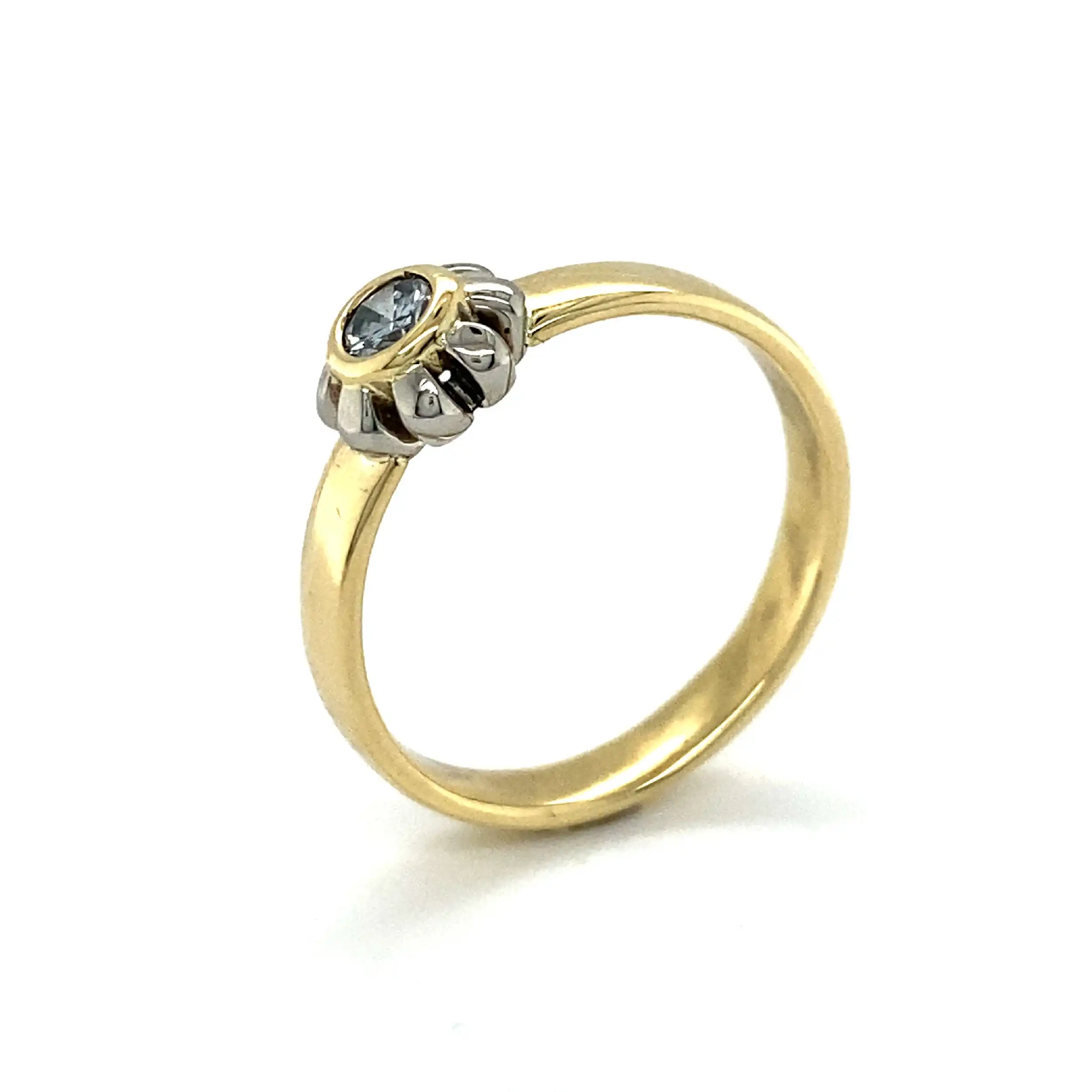 Ring Bicolor mit Solitärbrillant Ring Bicolor mit Solitärbrillant