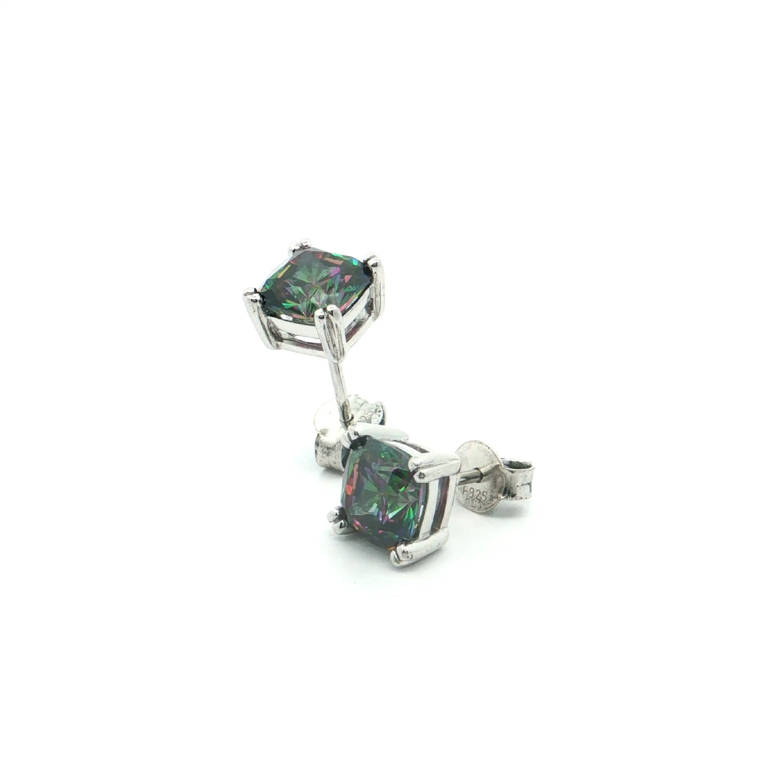 Ohrstecker Silber mit Mystic Topas