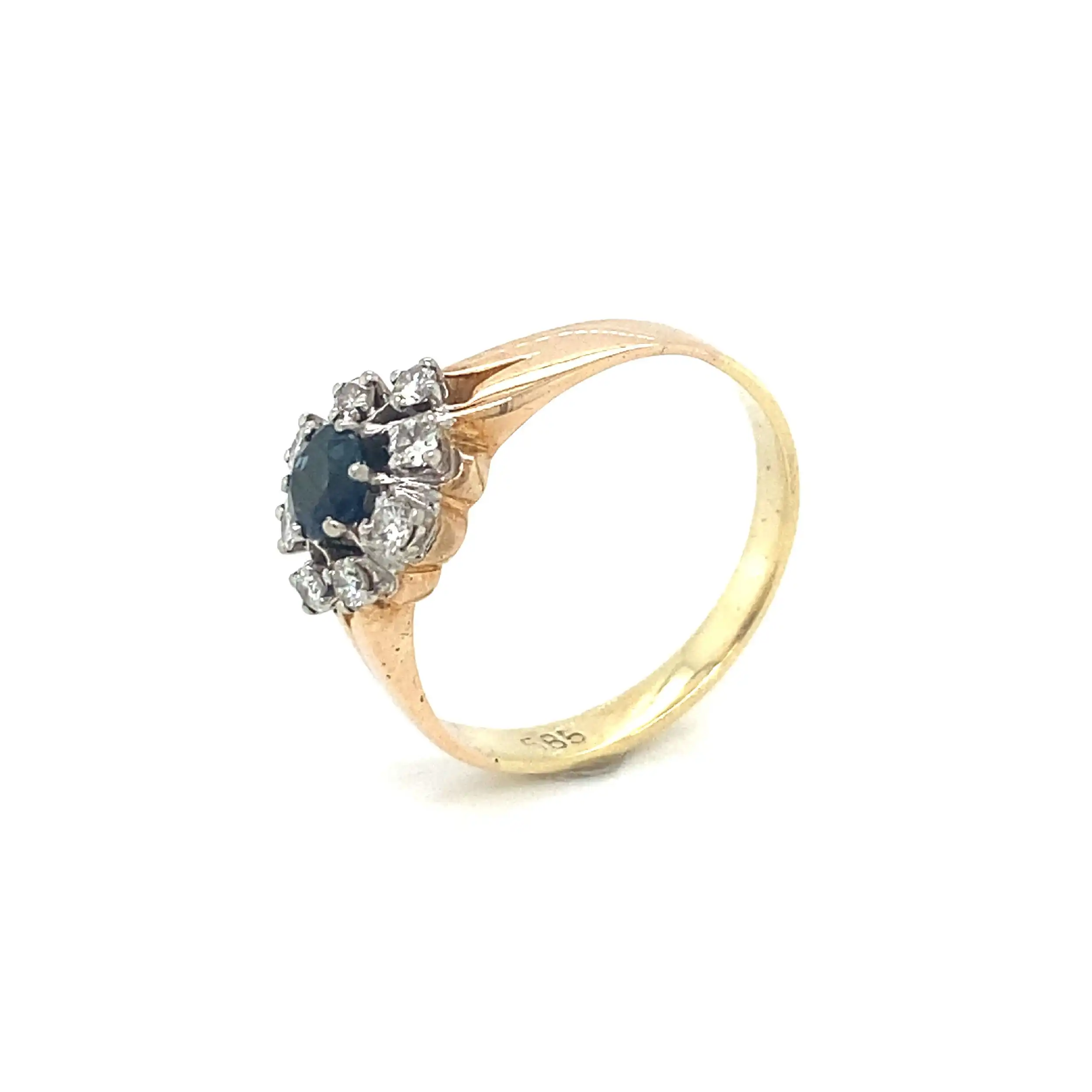Ring Gelbgold mit Brillanten und Saphir Ring Gelbgold mit Brillanten und Saphir