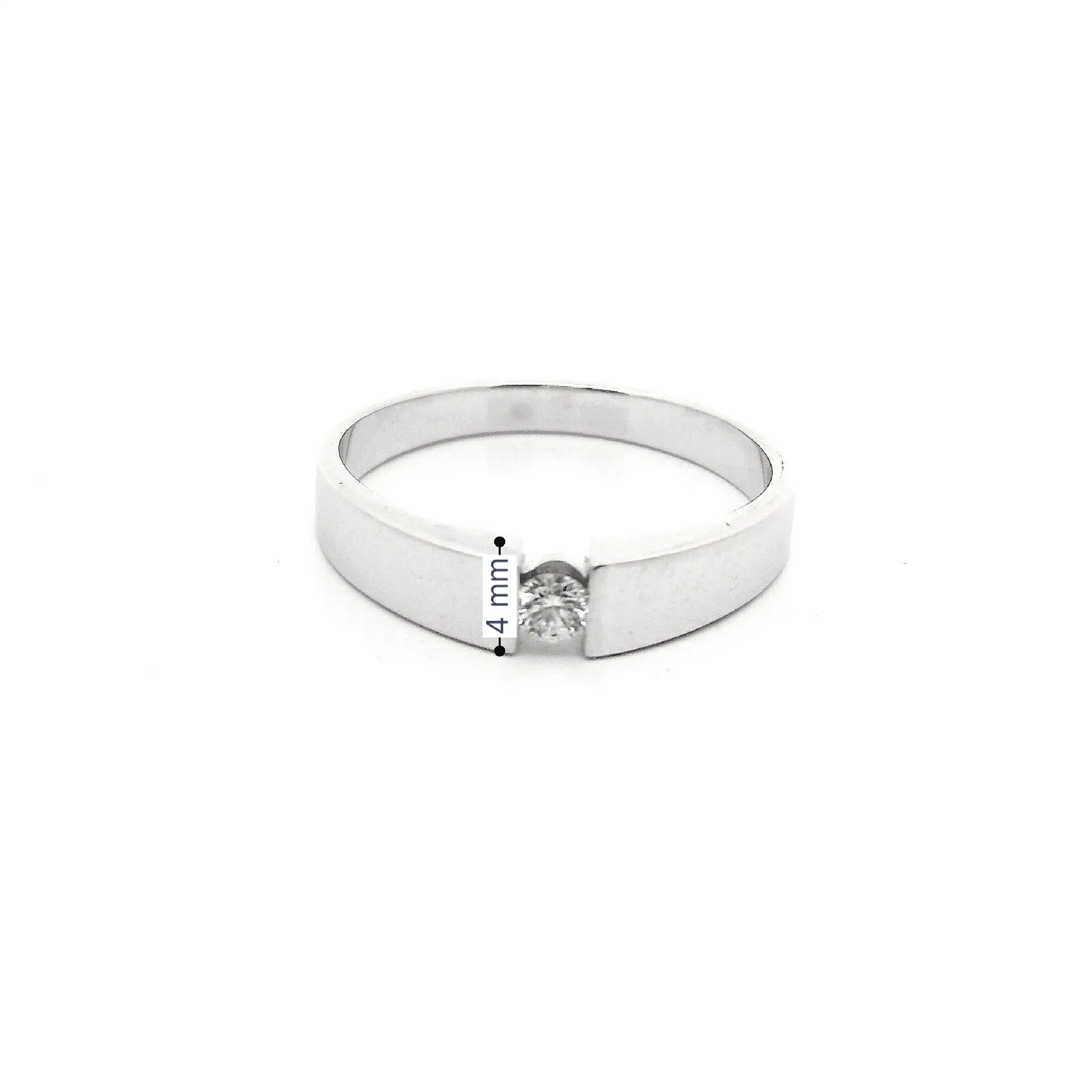 Ring Weißgold Christ mit Brillant Solitär, graviert mit 0,10ct Ring Weißgold Christ mit Brillant Solitär, graviert mit 0,10ct